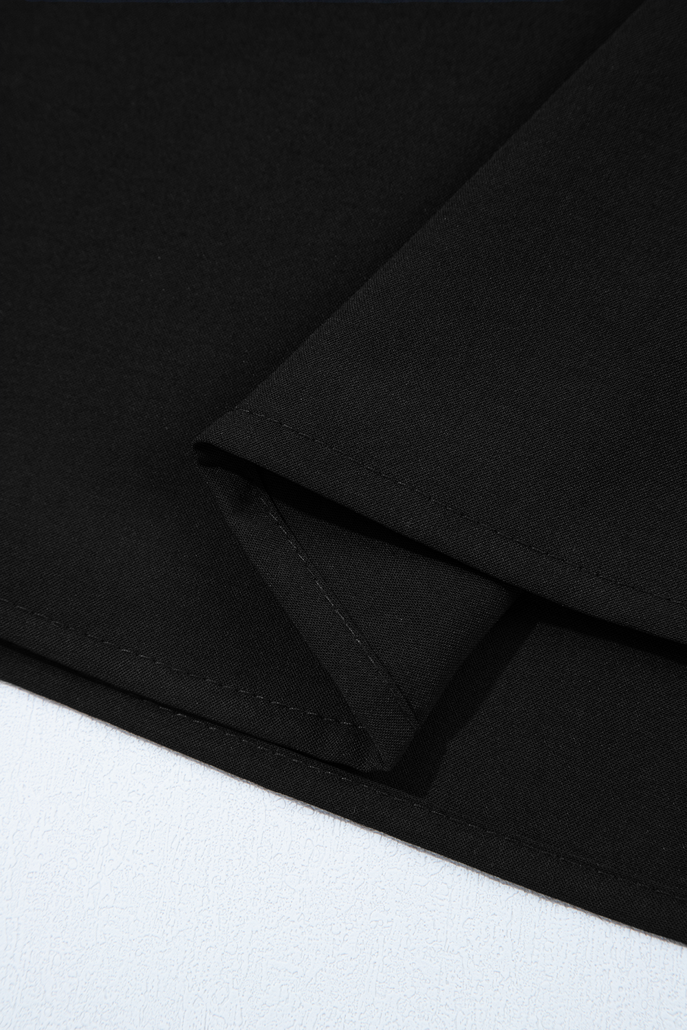 Chic Black Blouse with Puff Sleeves and Bow Detail - Perfect for Night Out - Detail View 10