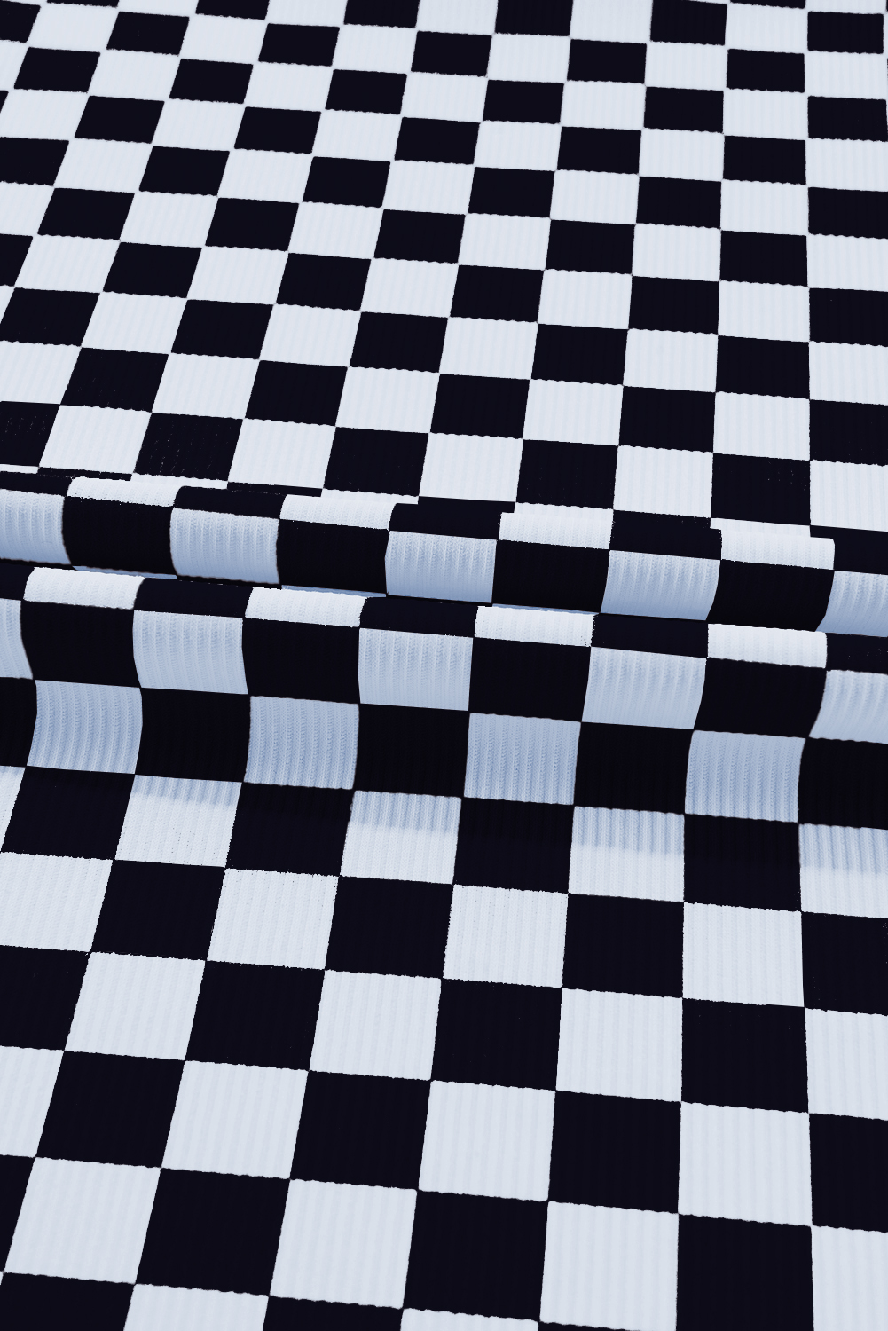 Stylish Slim Fit Short Sleeve T-Shirt - Geometric Checkered Pattern in Black - Detail View 10