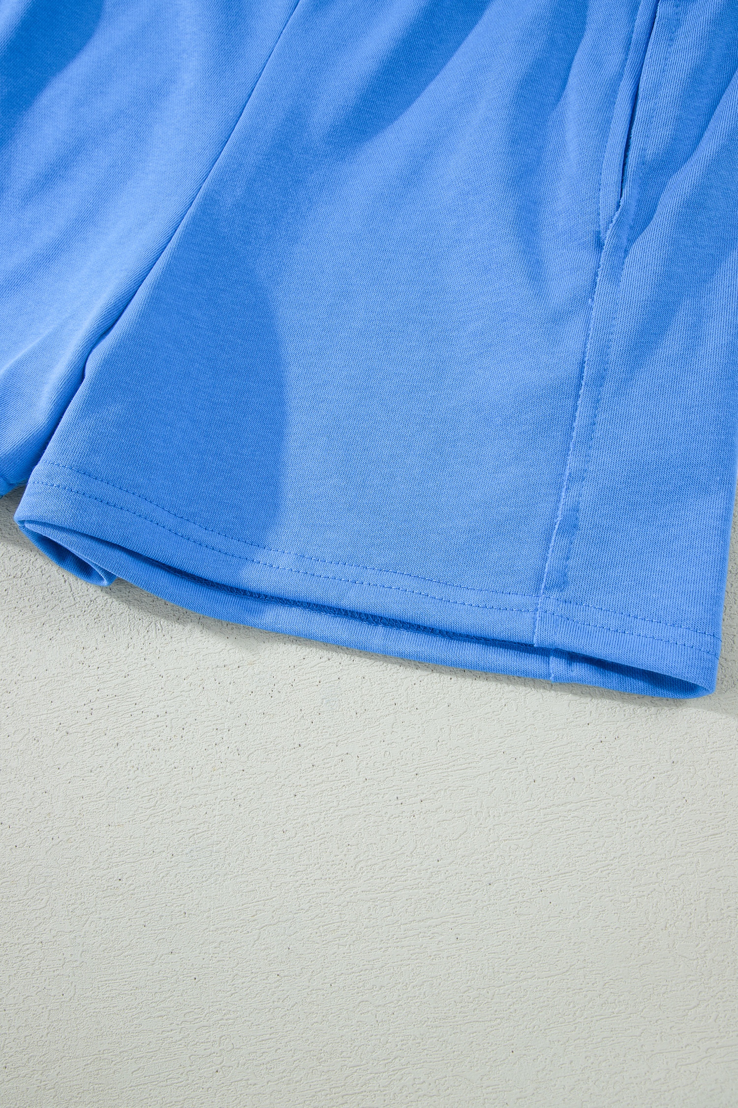 Women's Sky Blue 2 Piece Outfit – Slim Tank Top and High Waist Shorts for Active Wear - Detail View 13