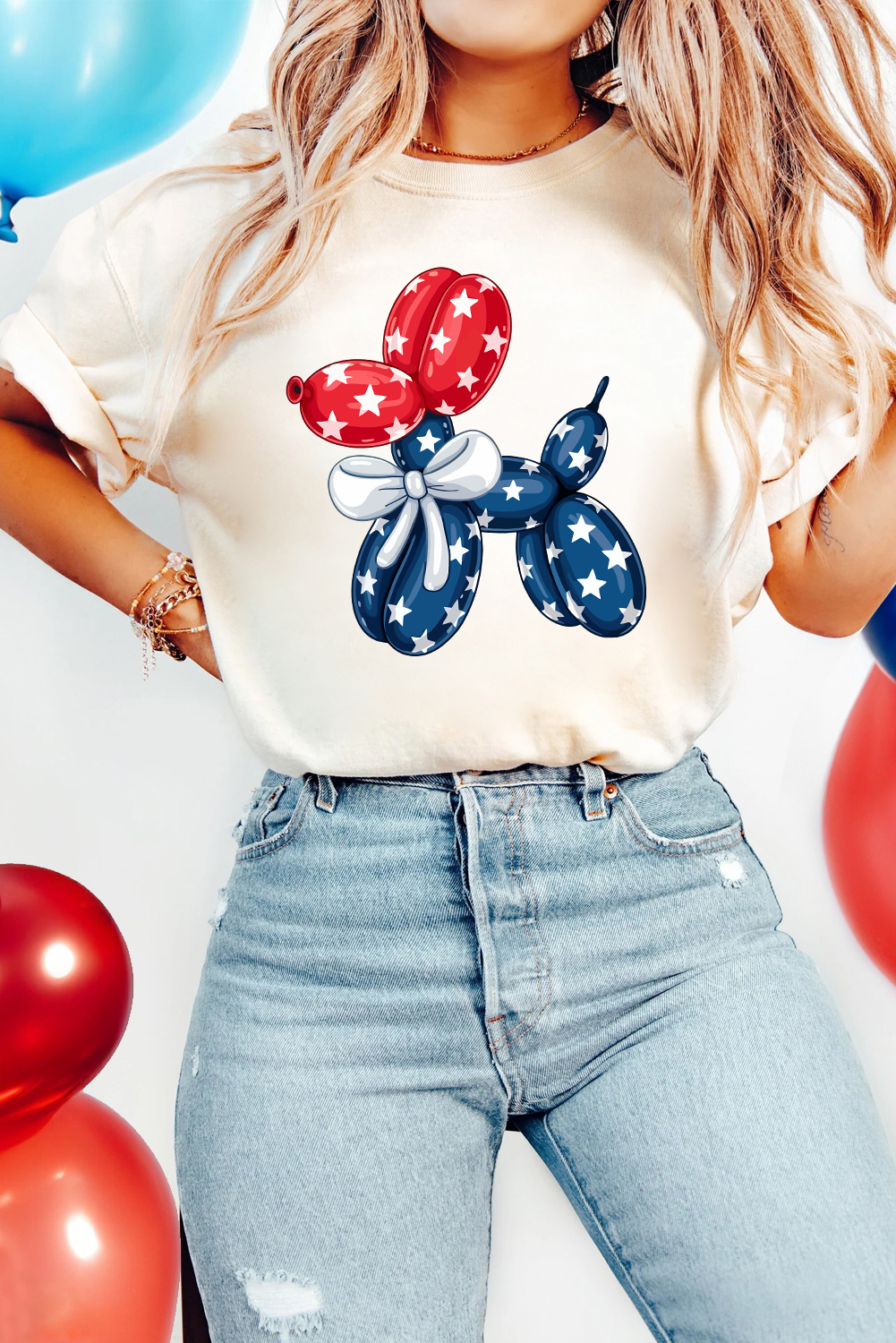 Soft Cotton Blend Graphic T-Shirt for Women - Trendy and Comfortable USA Pride - Detail View 7