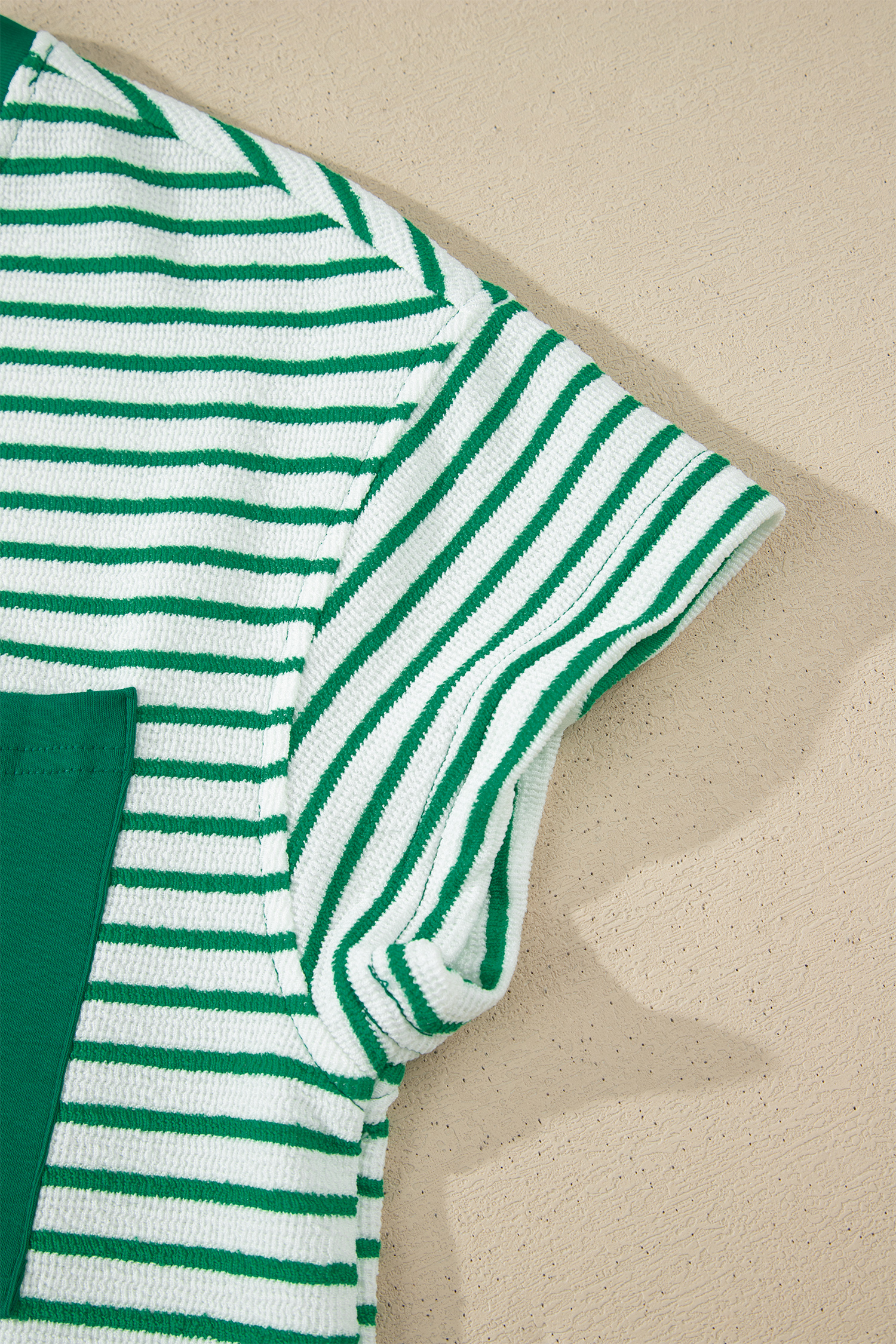 Casual Striped Lounge Set for Women – Comfortable Round Neck Tee & Adjustable Drawstring Pants - Detail View 15