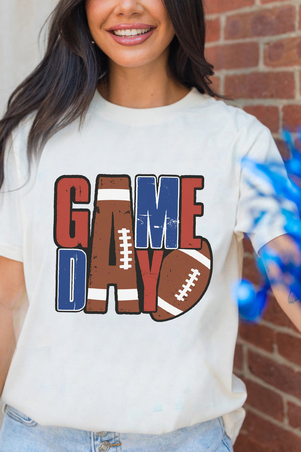Stylish GAME DAY Graphic Tee for Women - Soft & Comfy Cotton Blend - Detail View 2