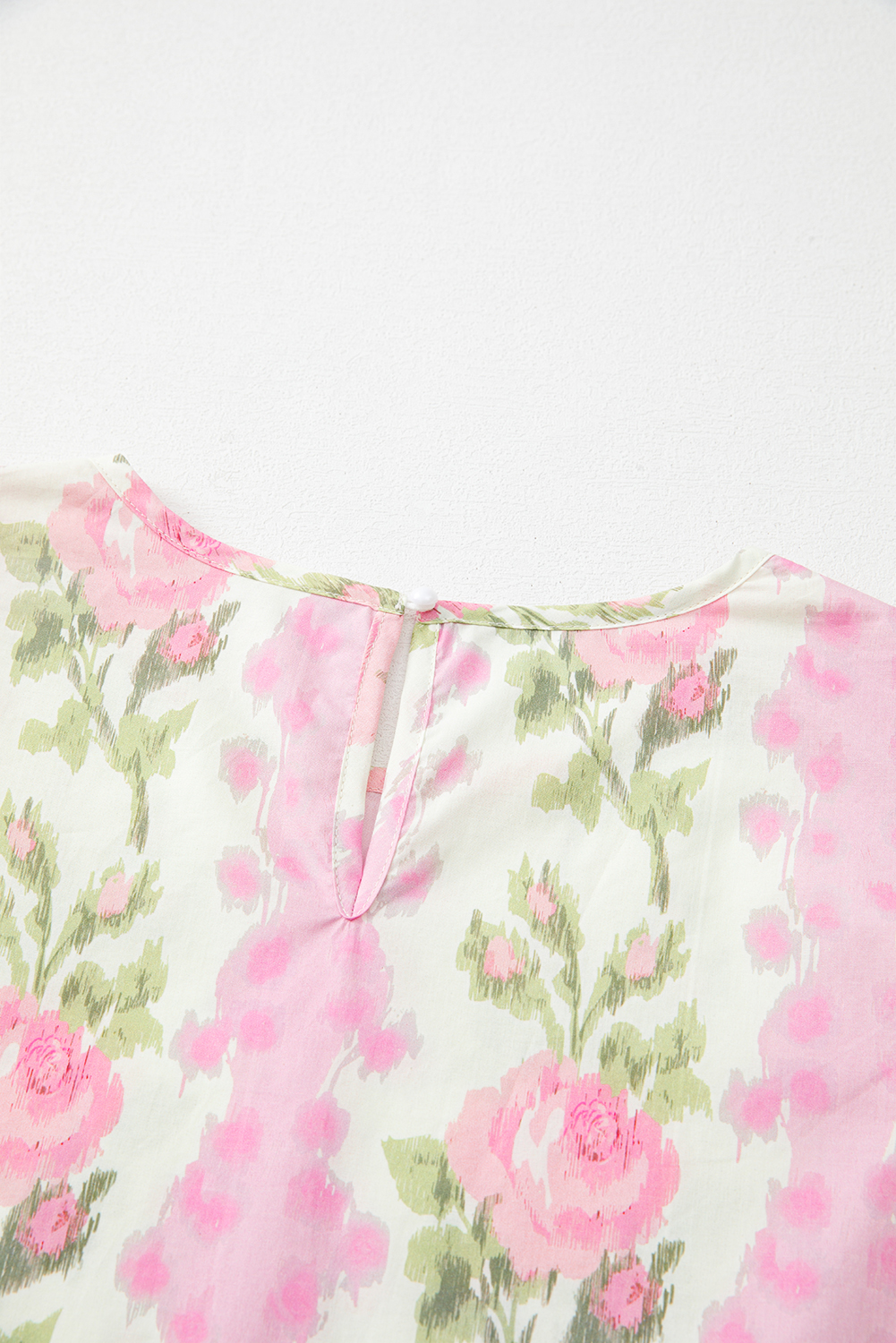 Breathable 100% Cotton Casual Floral Top with Ruffle Sleeves - Perfect for Summer - Detail View 14