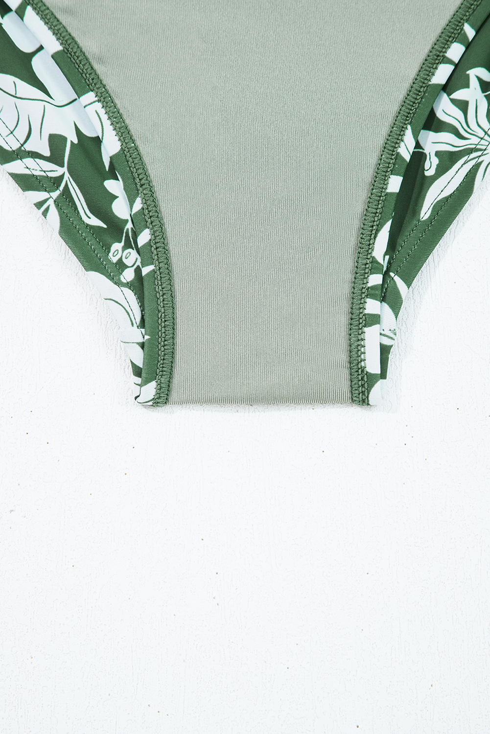 Women's Tankini Set – Floral Print Swim Shorts with O-Ring V-Neck Top, Summer Vacation Outfit - Detail View 10