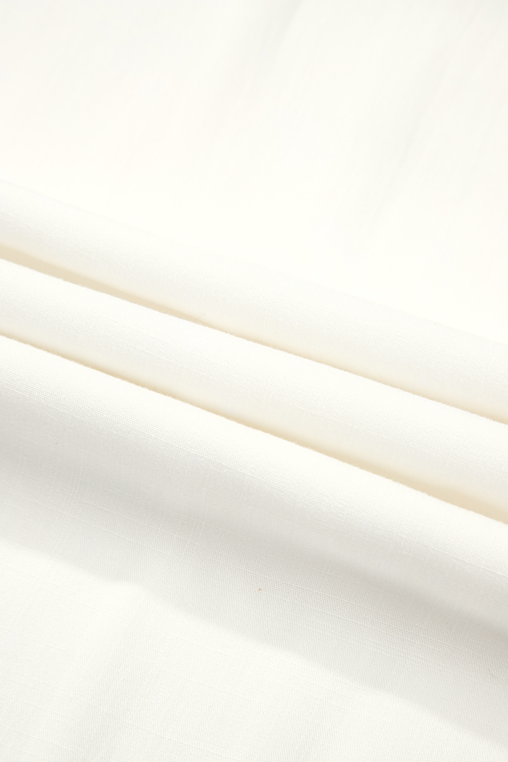 Women's White Solid Drop Waist Pleated Wide Leg Casual Pants - Detail View 13