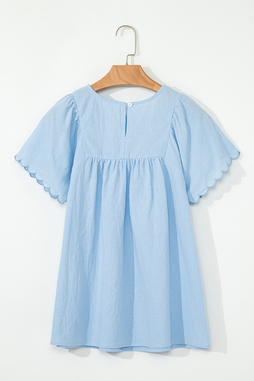Versatile Casual Top in Beau Blue - Perfect for Daily Wear and Summer Outfits - Detail View 7