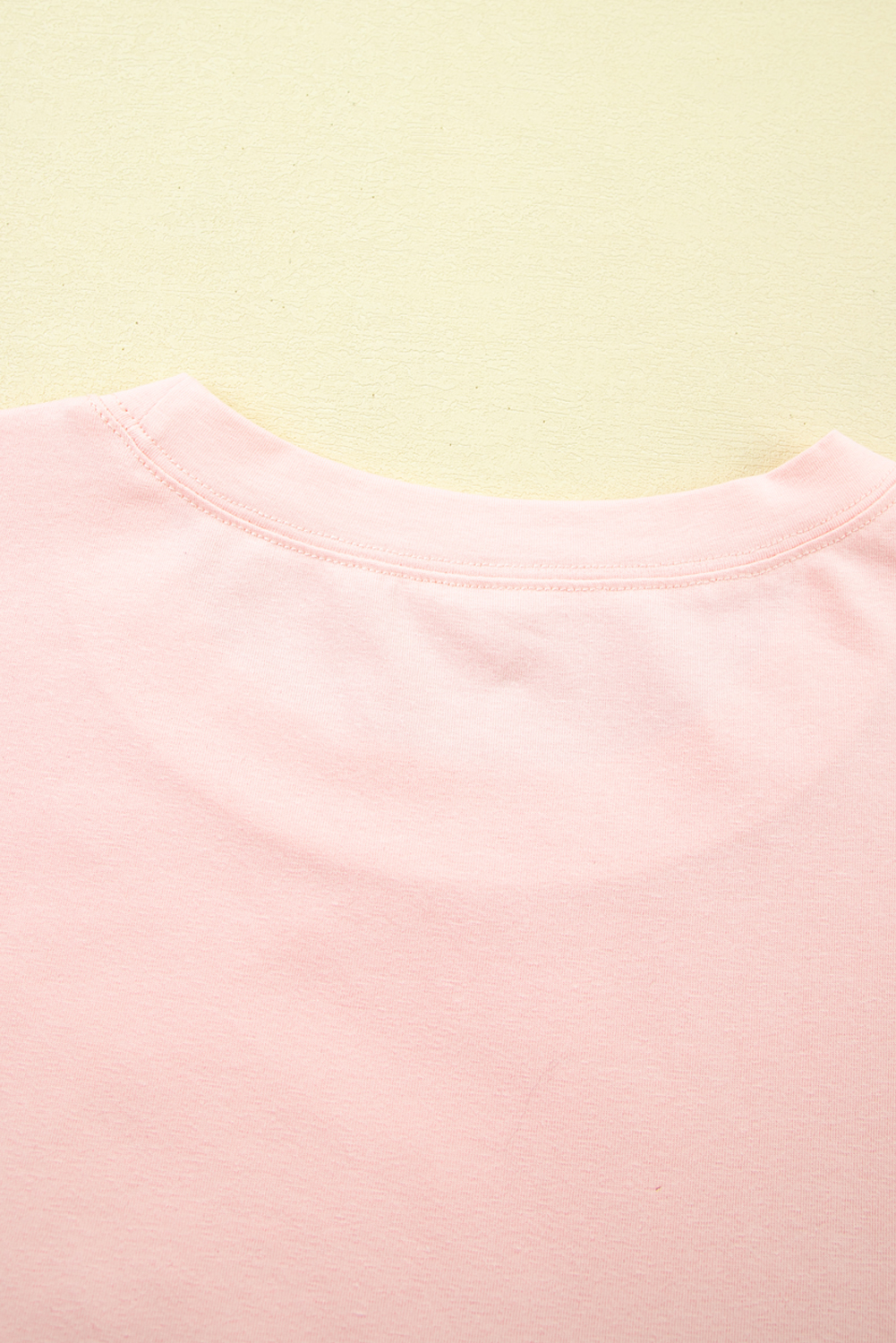 Casual Oversized Fit Light Pink T-Shirt - Stylish Star Design for Plus Sizes - Detail View 10