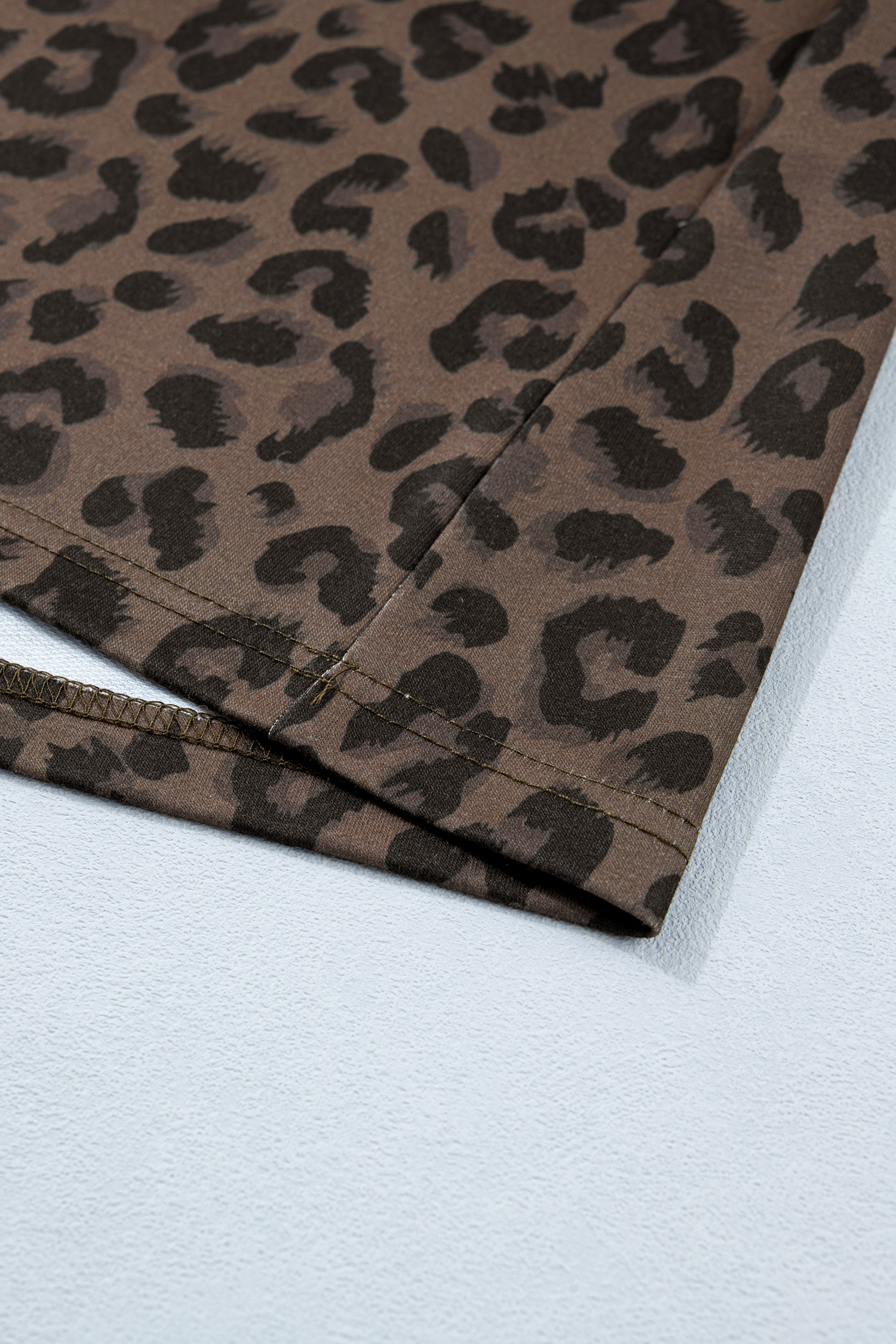 Stylish Leopard Print Mini Dress – Short Sleeve Casual Shift Dress for Women, Essential Summer Vacation Outfit - Detail View 9