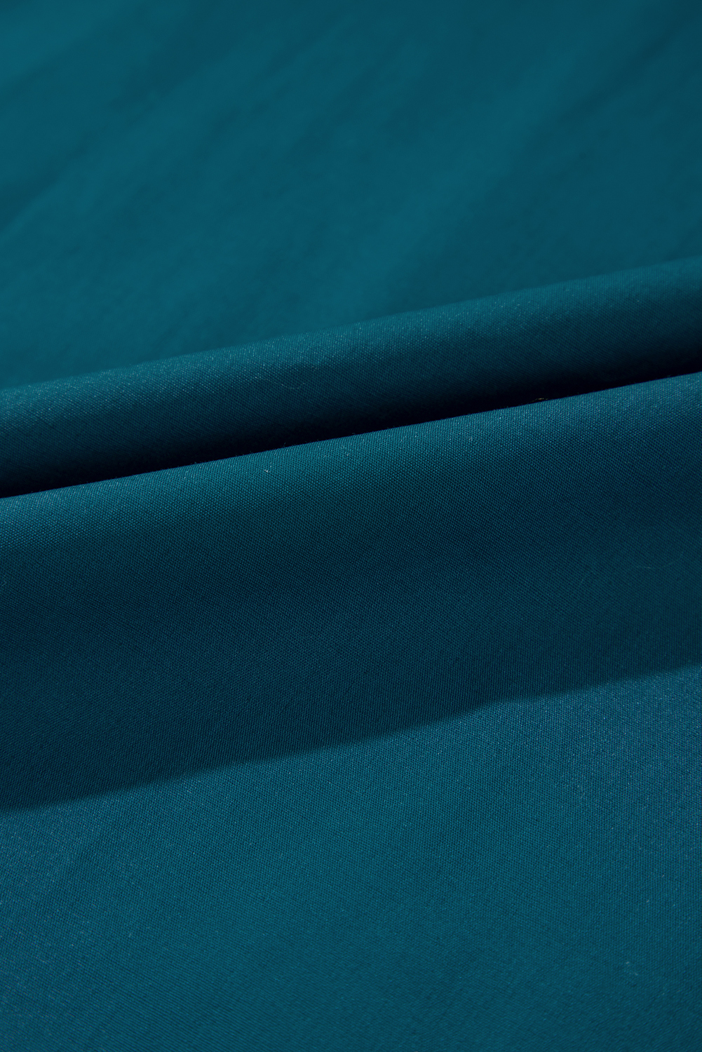 Women's Mini Dress, Blue Sapphire, Colorblock Design, Split V Neck, Puff Sleeve, Casual Style, Summer Dress, Feminine Look, Playful Vibe, Shift Silhouette, Short Length, Cotton Fabric, Daily Wear, Modern Fashion - Detail View 12