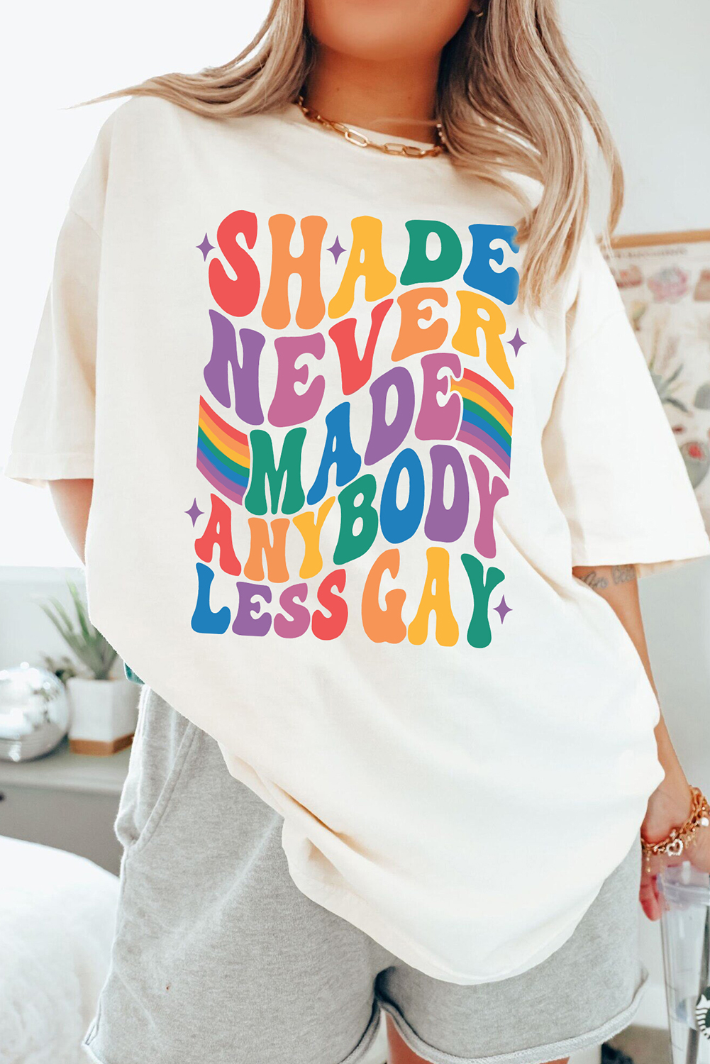 Unapologetic Pride Round Neck Tee for Women - Perfect Summer Casual Wear - Detail View 3