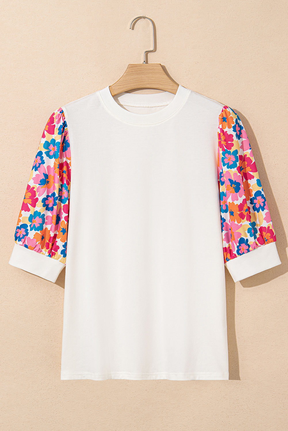 Elegant Half Sleeve Floral Top with Puff Sleeves - Perfect for Daily Wear - Detail View 10