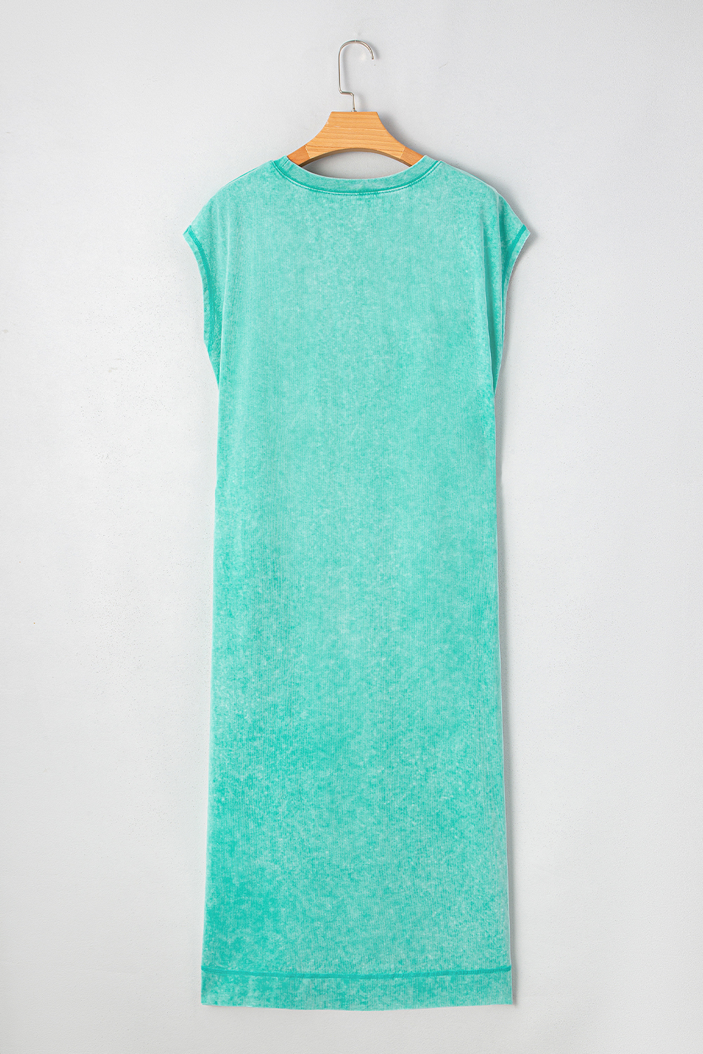 Versatile Summer Long Dress for Women - Stylish Mineral Wash Design - Detail View 15