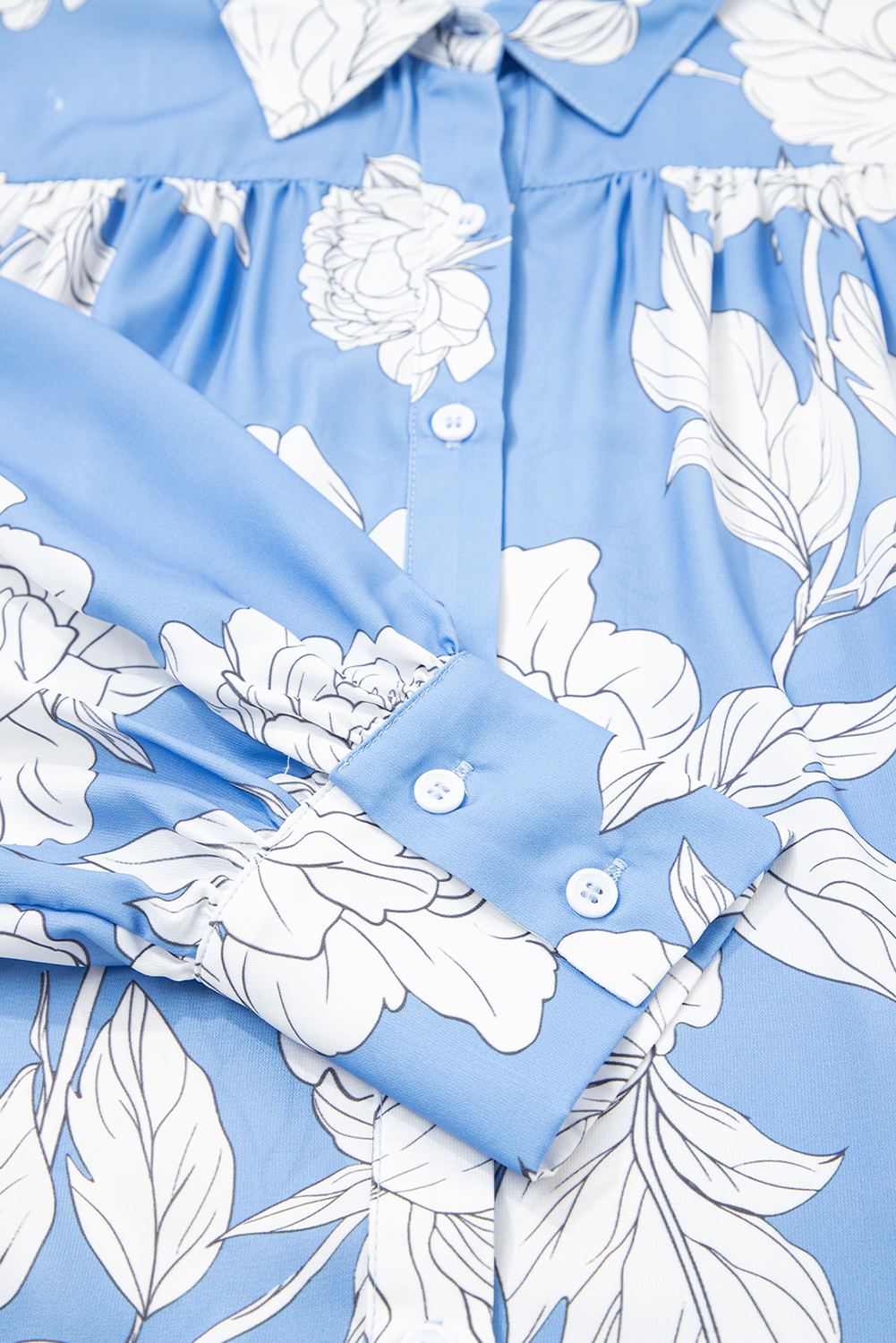 Chic Country Style Floral Shirt for Women - Perfect for Daily Wear in Spring - Detail View 11