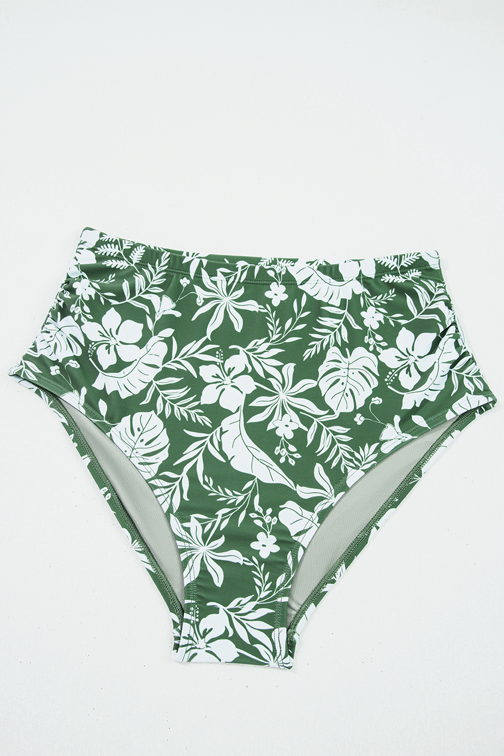 Floral Printed Tankini Swim Set – Padded V-Neck Top & Matching Shorts for Beach Vacation - Detail View 12
