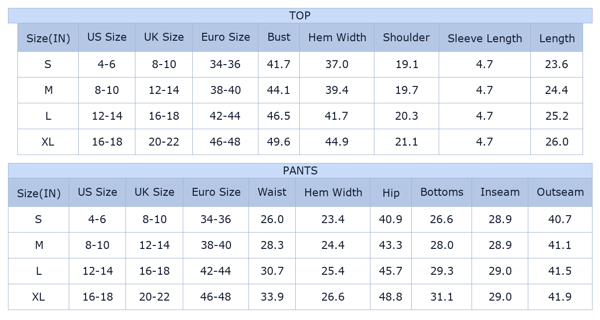 Women's Sky Blue Polka Dot 2-Piece Set – Short Sleeve Top and High Waist Pants, Casual Summer Outfit - Size Chart & Details