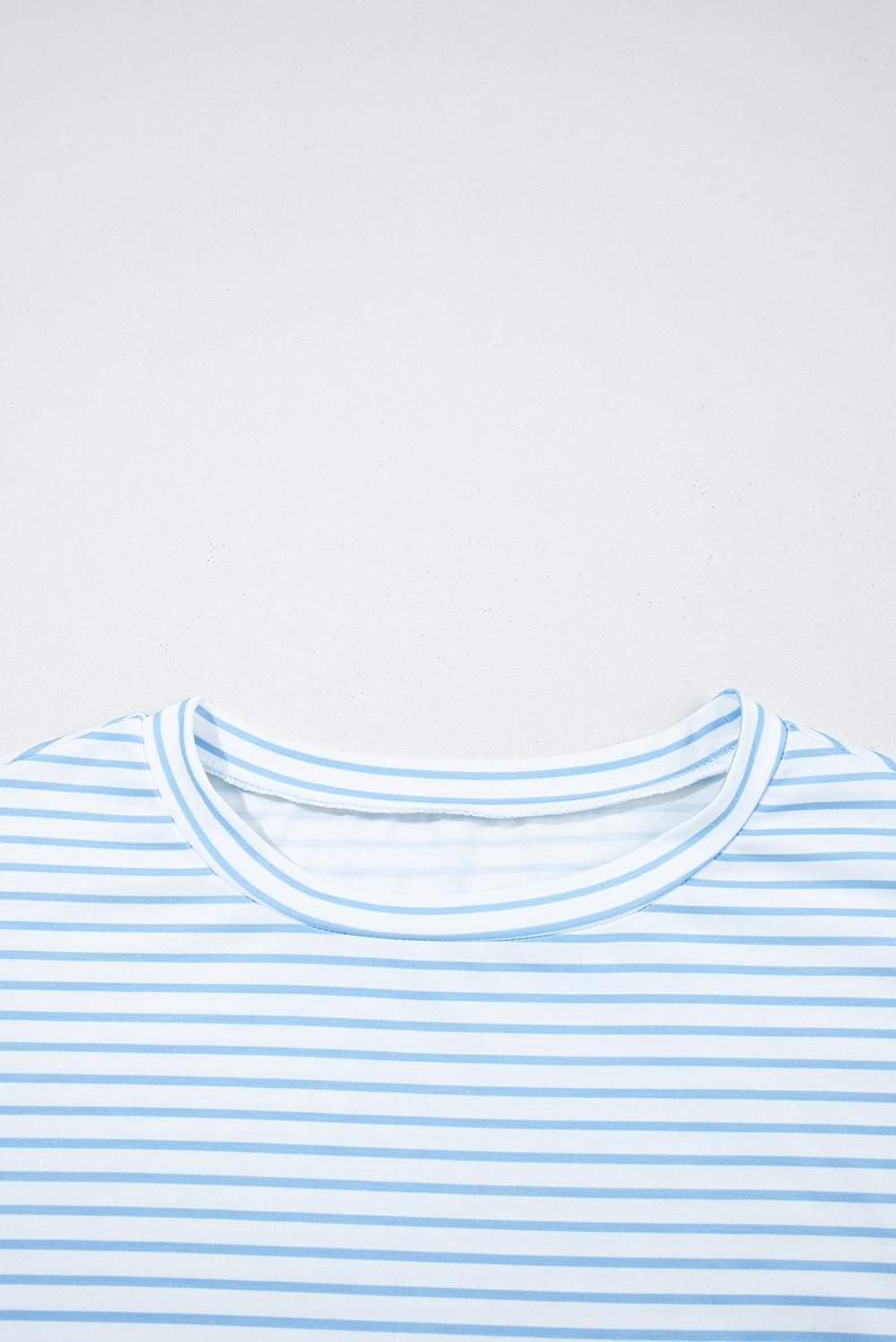 Chic 3/4 Puff Sleeve Patchwork Top with Floral and Stripe Design - Detail View 6