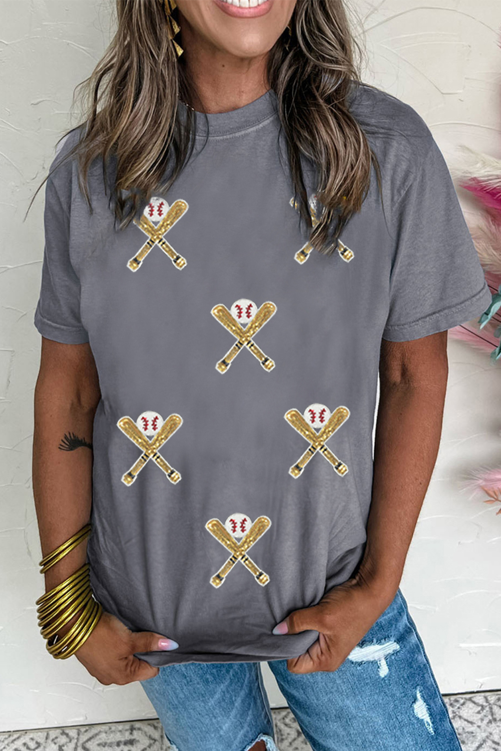 Comfortable Cotton Blend Game Day T-Shirt for Women - Perfect for Summer - Detail View 3