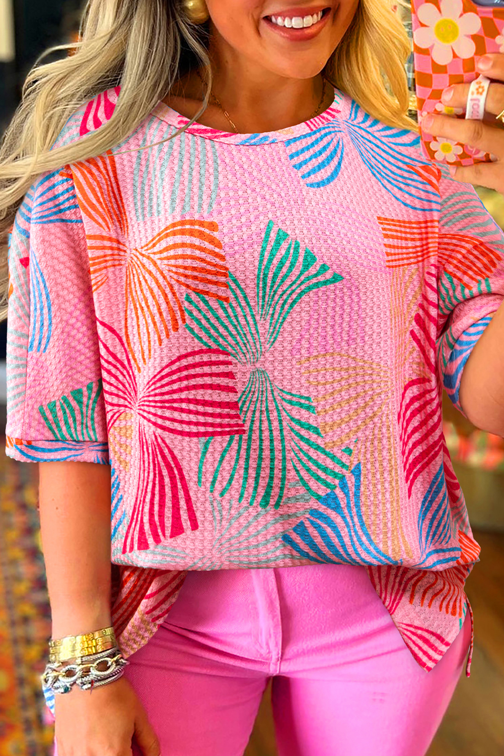 Versatile Casual Round Neck Top for Summer - Perfect for Daily Wear and Vacations - Detail View 3