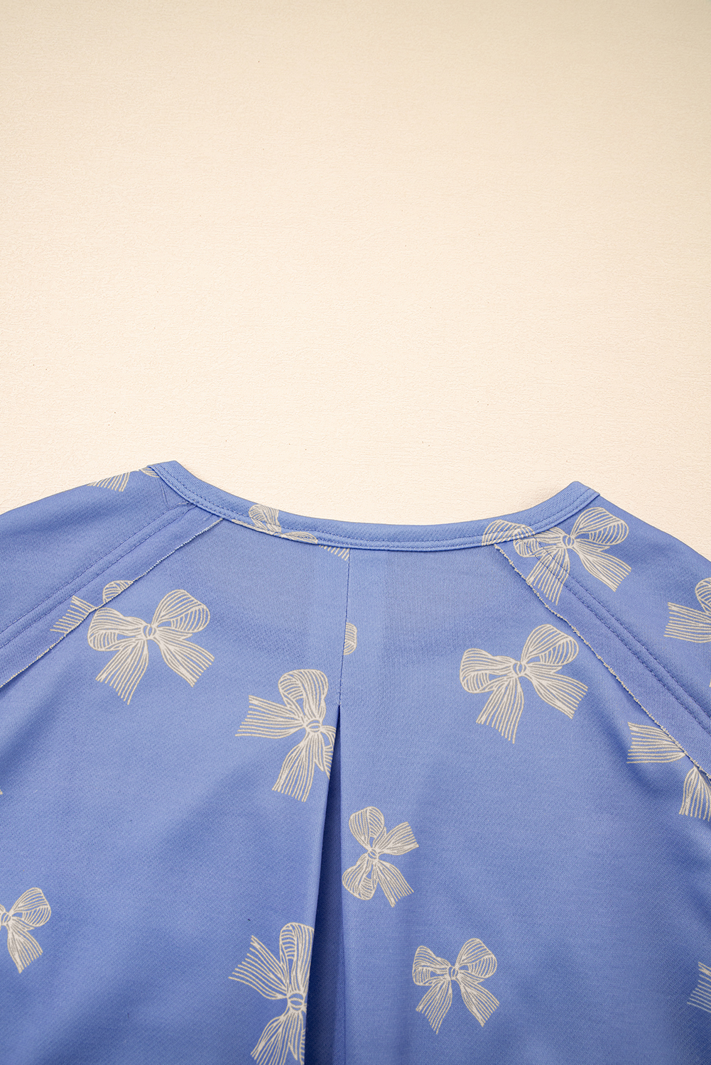 Trendy Sky Blue Mini Dress - Ruffle Sleeves and Bow Knot Design for Casual Outings - Detail View 10
