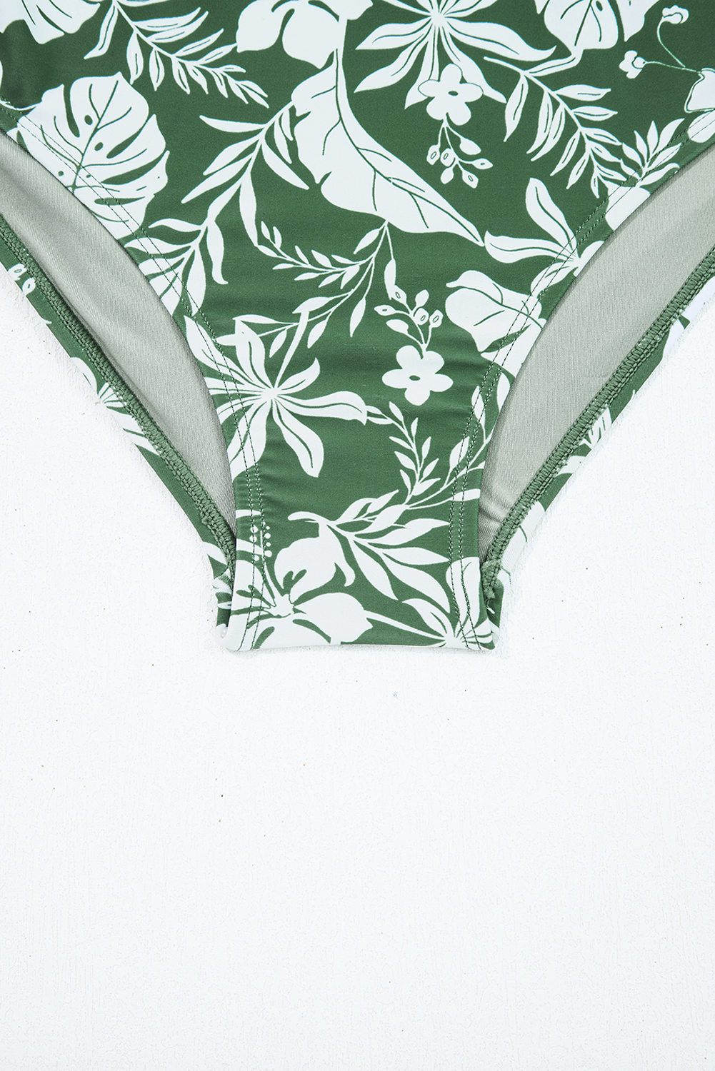 Sexy Two-Piece Tankini for Women – Knot Back Straps & Ricrac Trim, Floral Summer Swimwear - Detail View 11