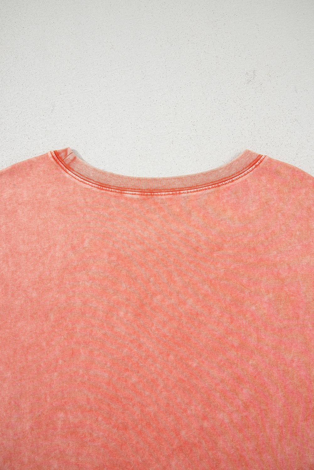 Women's Carrot Mineral Wash Long Pocketed T-Shirt Dress with Side Slits - Detail View 9