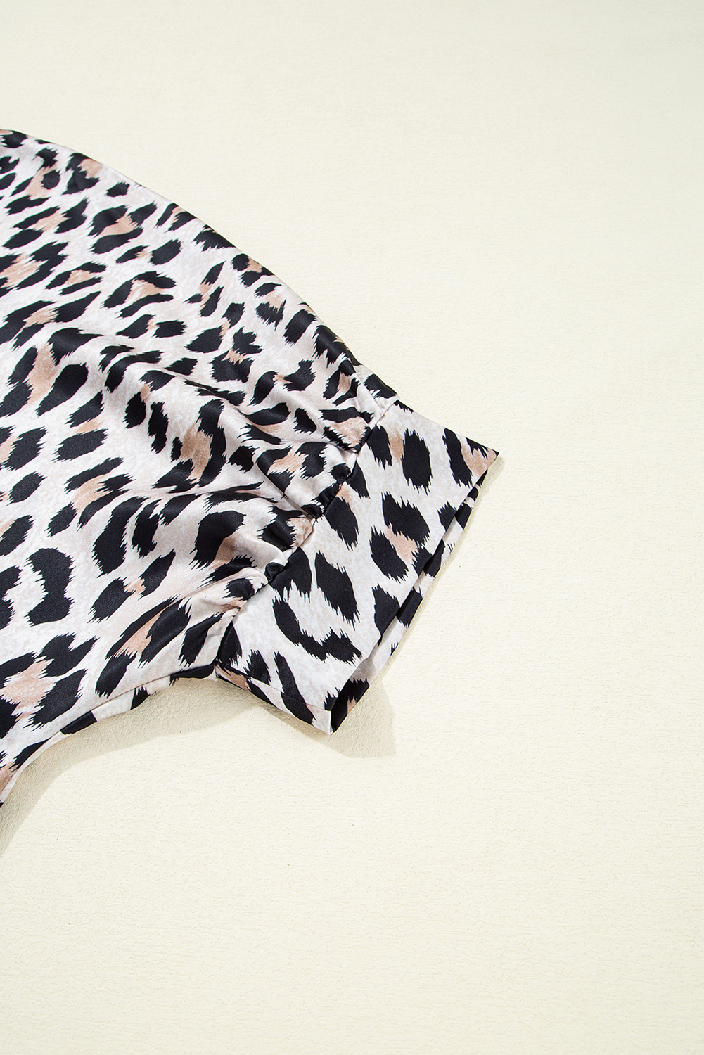 Trendy Leopard Print 3/4 Sleeve Shirt for Women - Casual and Stylish - Detail View 18