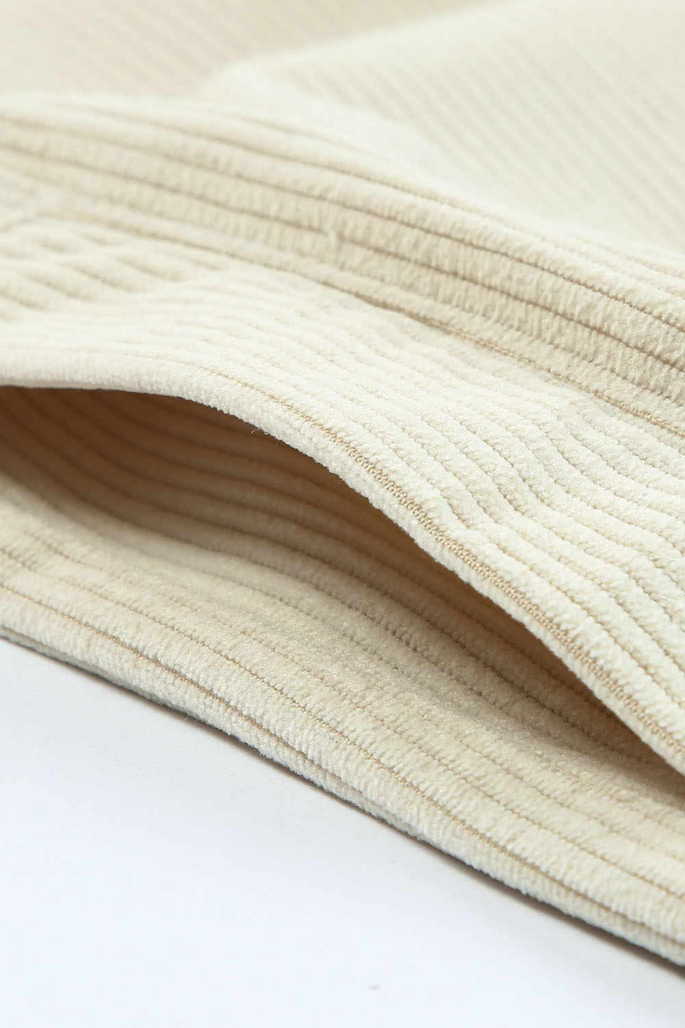 Chic Western-Inspired Shift Dress - Full Button Closure in Cozy Corduroy - Detail View 15