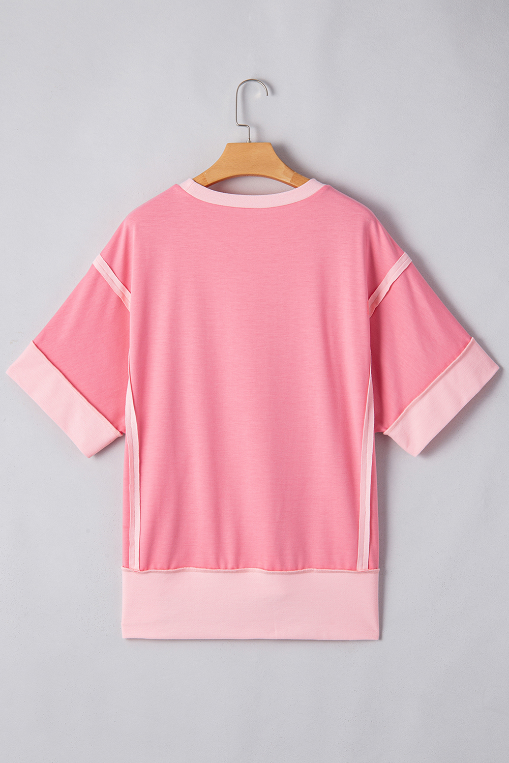 Women's Graphic Tee, Peach Blossom, Rodeo Graphic, Casual Wear, Short Sleeve, Round Neck, Everyday Use, Western Print, Unique Patchwork, Raw Seam Detailing, Soft Fabric, Modern Aesthetic, Summer Fashion, Shift Silhouette - Detail View 12