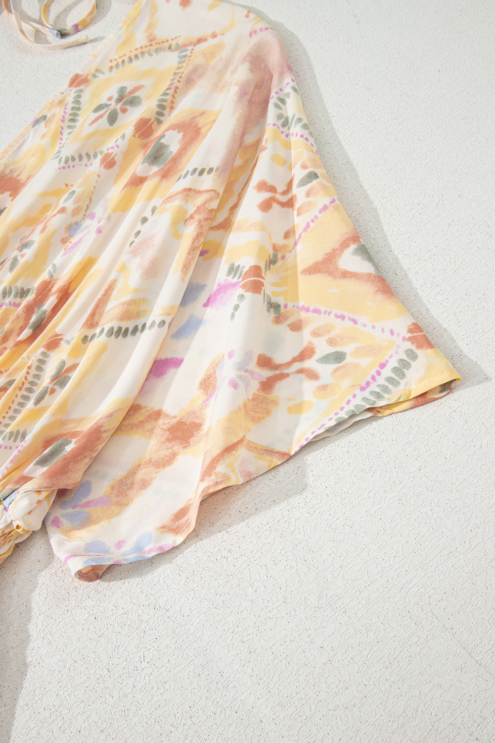 Eye-Catching Multicolour Geometric Print Long Dress for Summer Vacations - Detail View 11