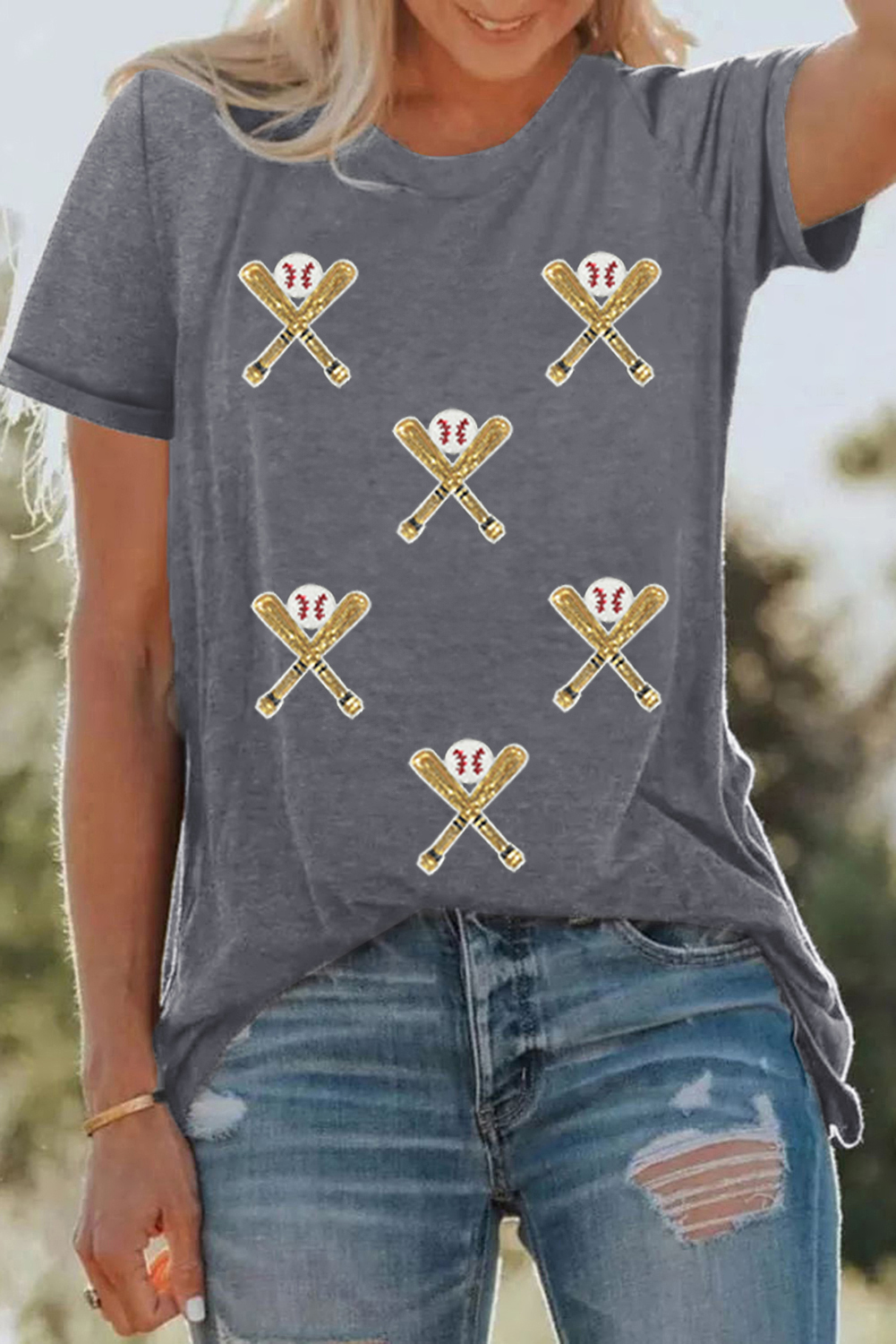 Comfortable Cotton Blend Game Day T-Shirt for Women - Perfect for Summer - Detail View 7