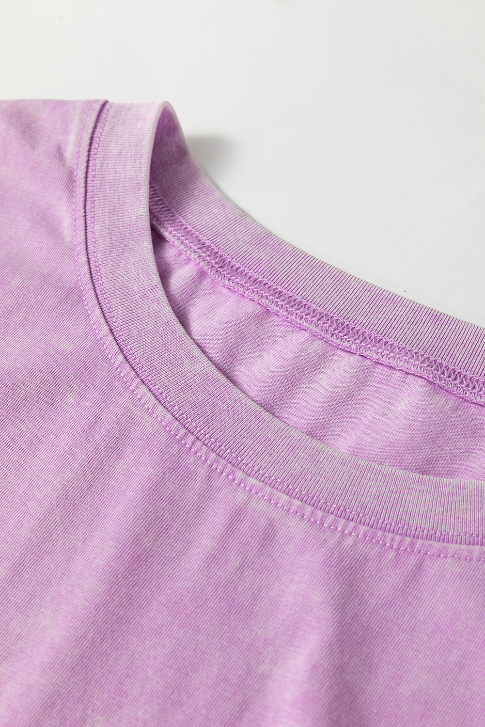 Women's Dress, Wisteria, Mineral Wash, T-Shirt Dress, Sleeveless, Casual, Pocket Detail, Side Slits, Chic Look, Everyday Wear, Solid Color, Cotton Fabric, Comfortable Fit, Long Length, Shift Silhouette - Detail View 8
