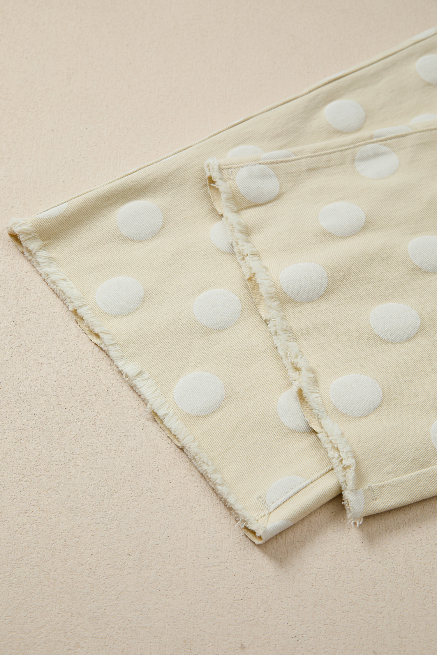 High Waist Polka Dot Shift Jeans for Women – Khaki Denim with Pockets, Versatile Office & Casual Wear Gift - Detail View 11