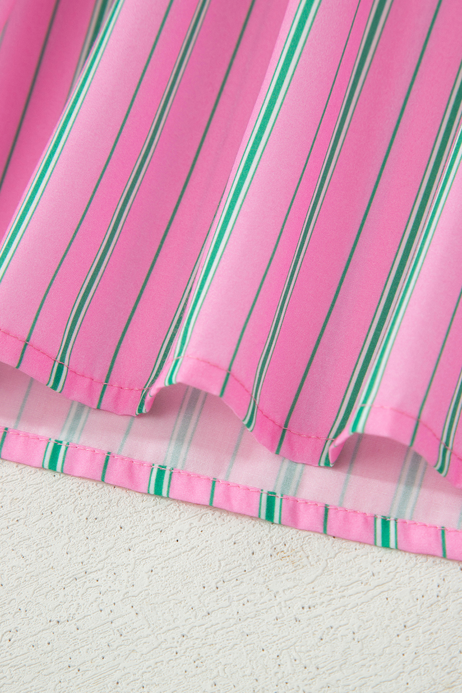 Women's Striped Puff Sleeve Blouse – Casual Office Top - Detail View 13