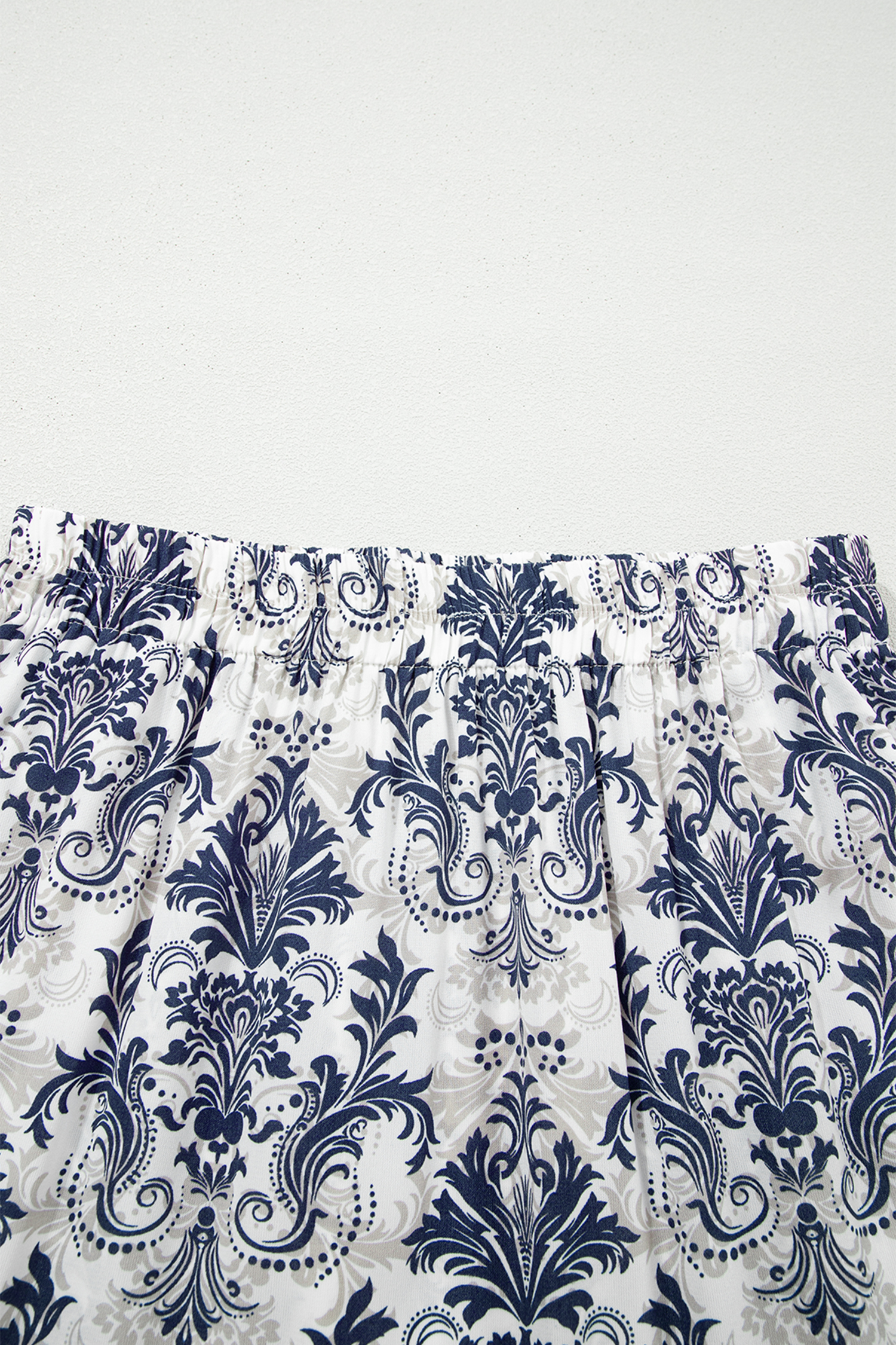 Bohemian Blue Floral Print Skirt for Women – High Waist Long Shift Skirt for Dates and Travel - Detail View 11