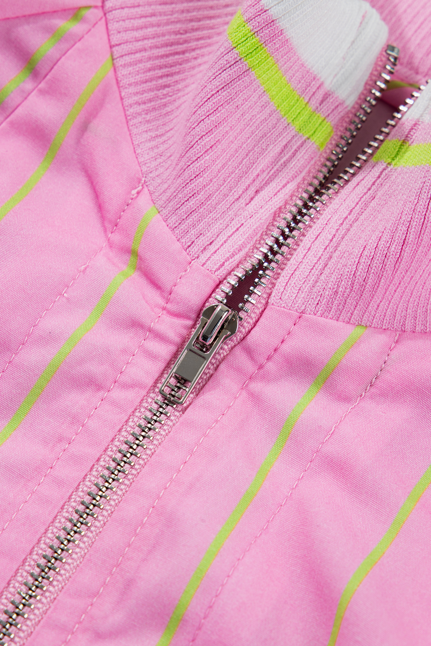 Women's Striped V-Neck Summer Blouse - Pink Half Sleeve Shift Top for Daily Wear - Detail View 11
