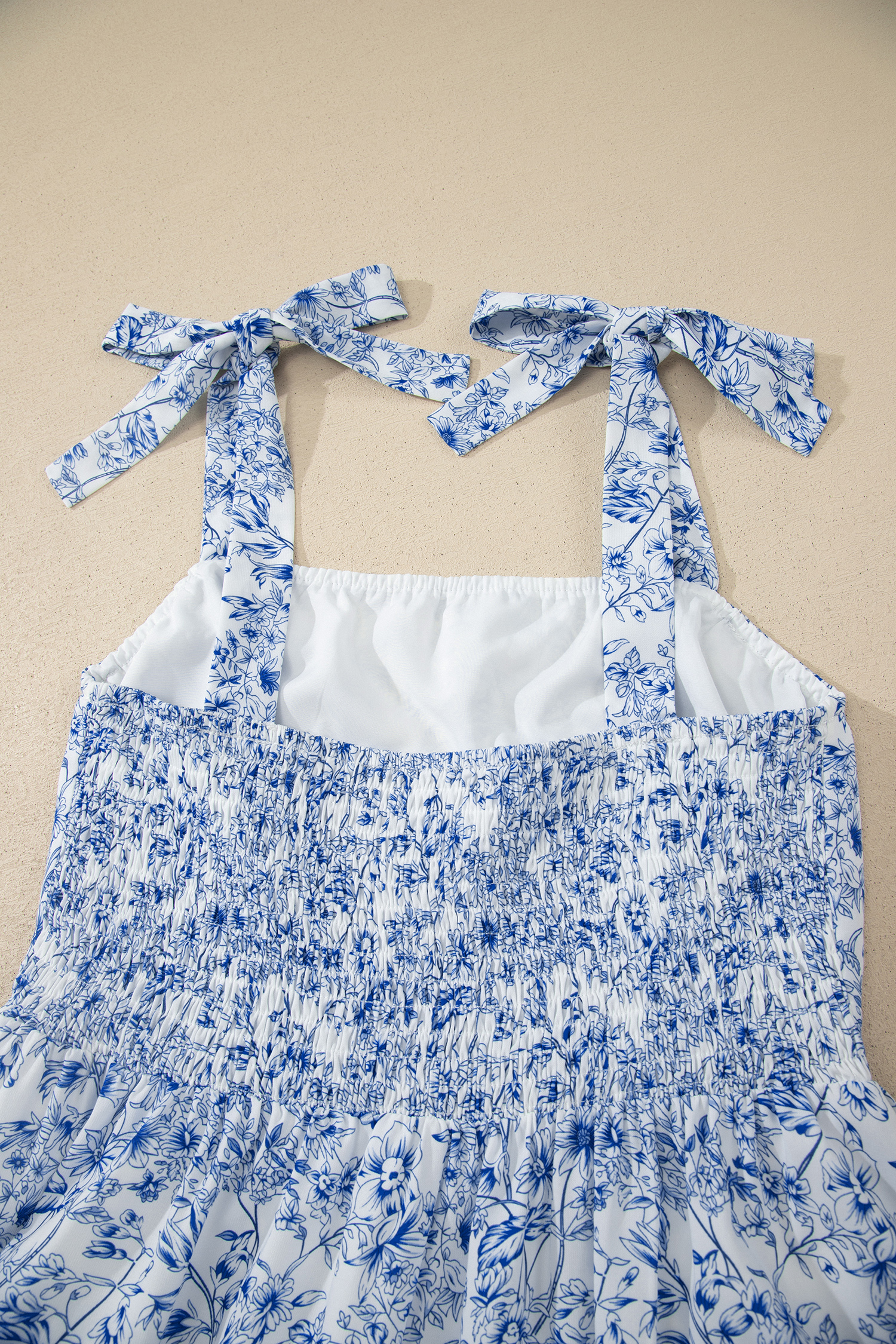 Women's Floral Print Flared Maxi Dress – Square Collar Summer Dress Gift for Her - Detail View 15