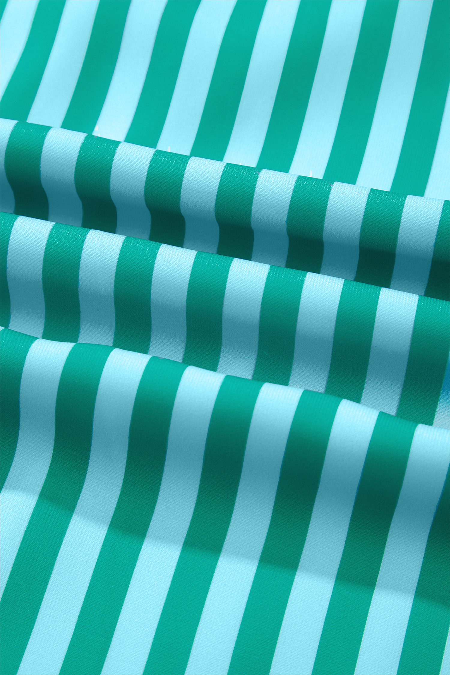 Women's Striped Scalloped Midi Dress – Summer Vacation Style - Detail View 13