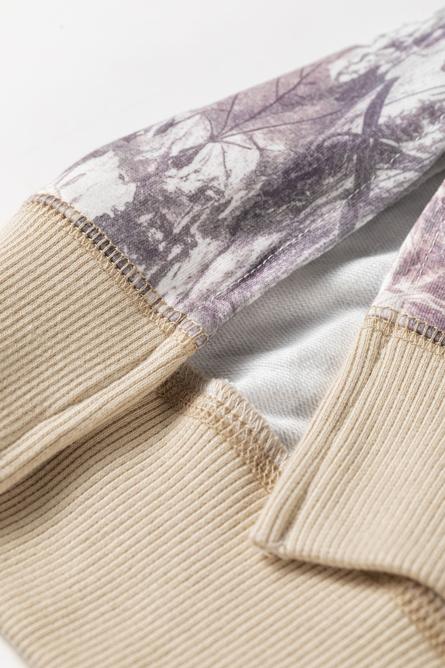 Women's Khaki Camo Tunic Sweatshirt – Casual Fall Pullover - Detail View 10