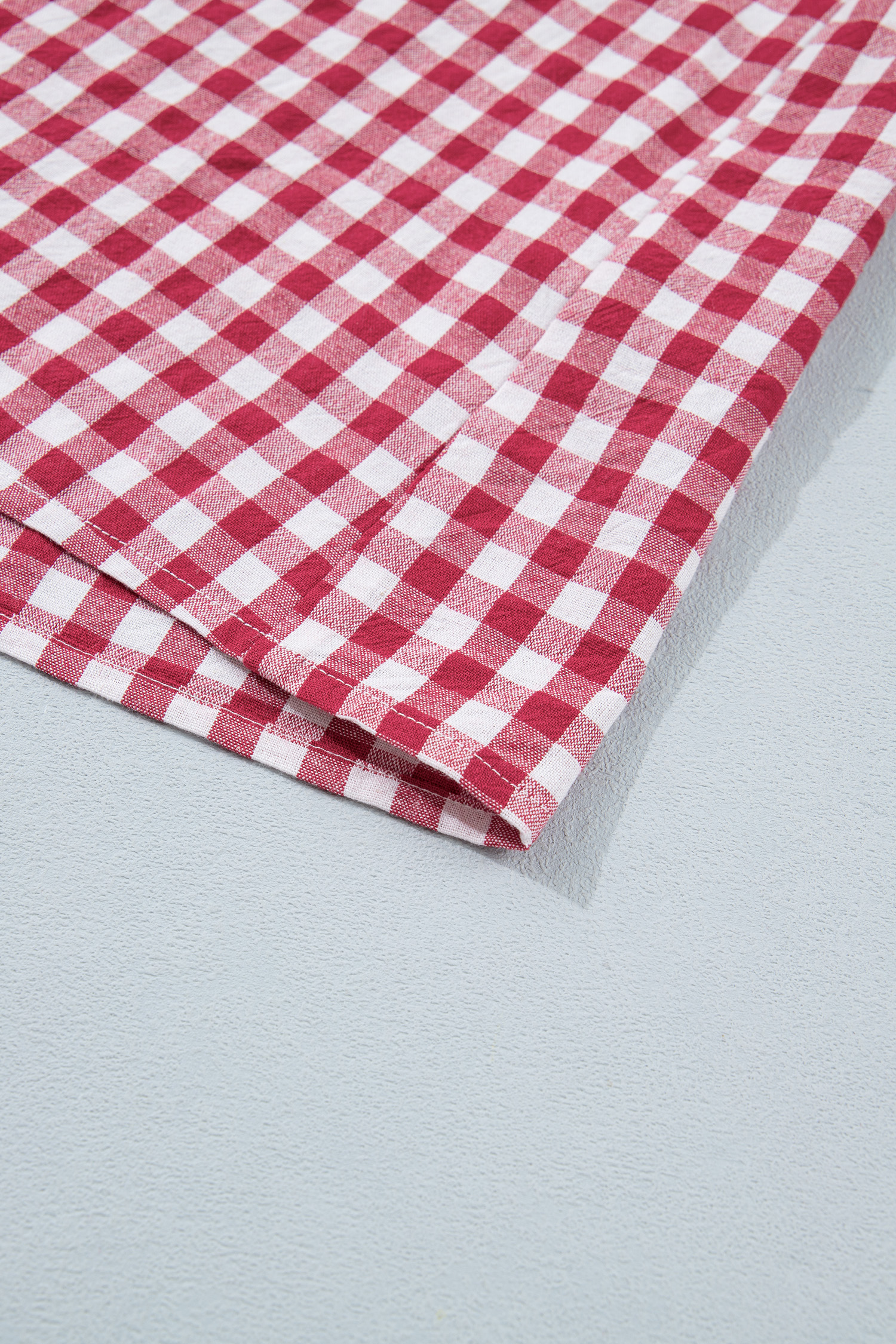 Women's Gingham Puff Sleeve Top – Casual Daily Gift Idea - Detail View 9