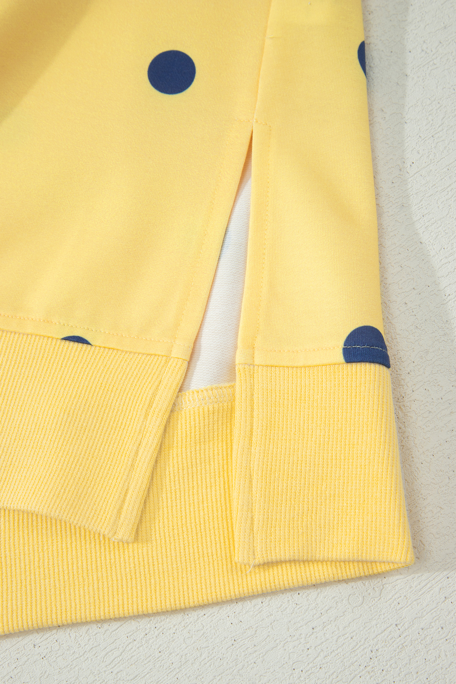 Women's Summer Polka Dot T-Shirt – Loose Fit Yellow Short Sleeve Top, Chic Casual Style - Detail View 8