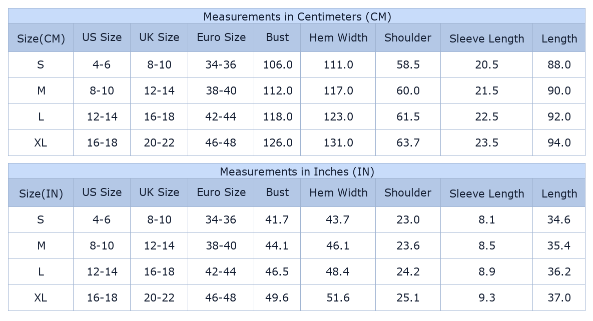 Women's Casual T-Shirt Dress – Loose Drop Shoulder Mini - Size Chart & Details