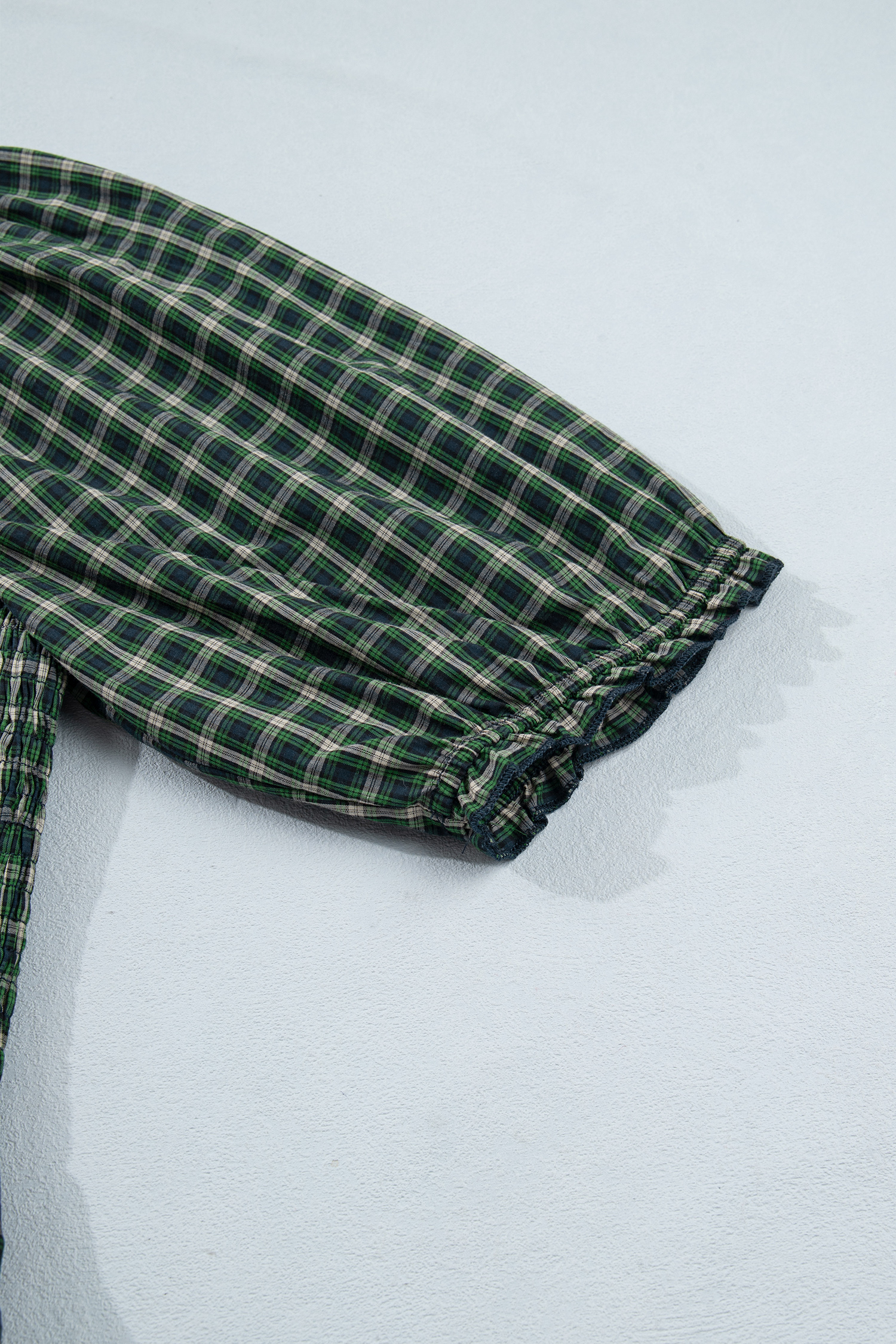 Women's Christmas Plaid Dress – High Waist Ruffle Maxi - Detail View 8