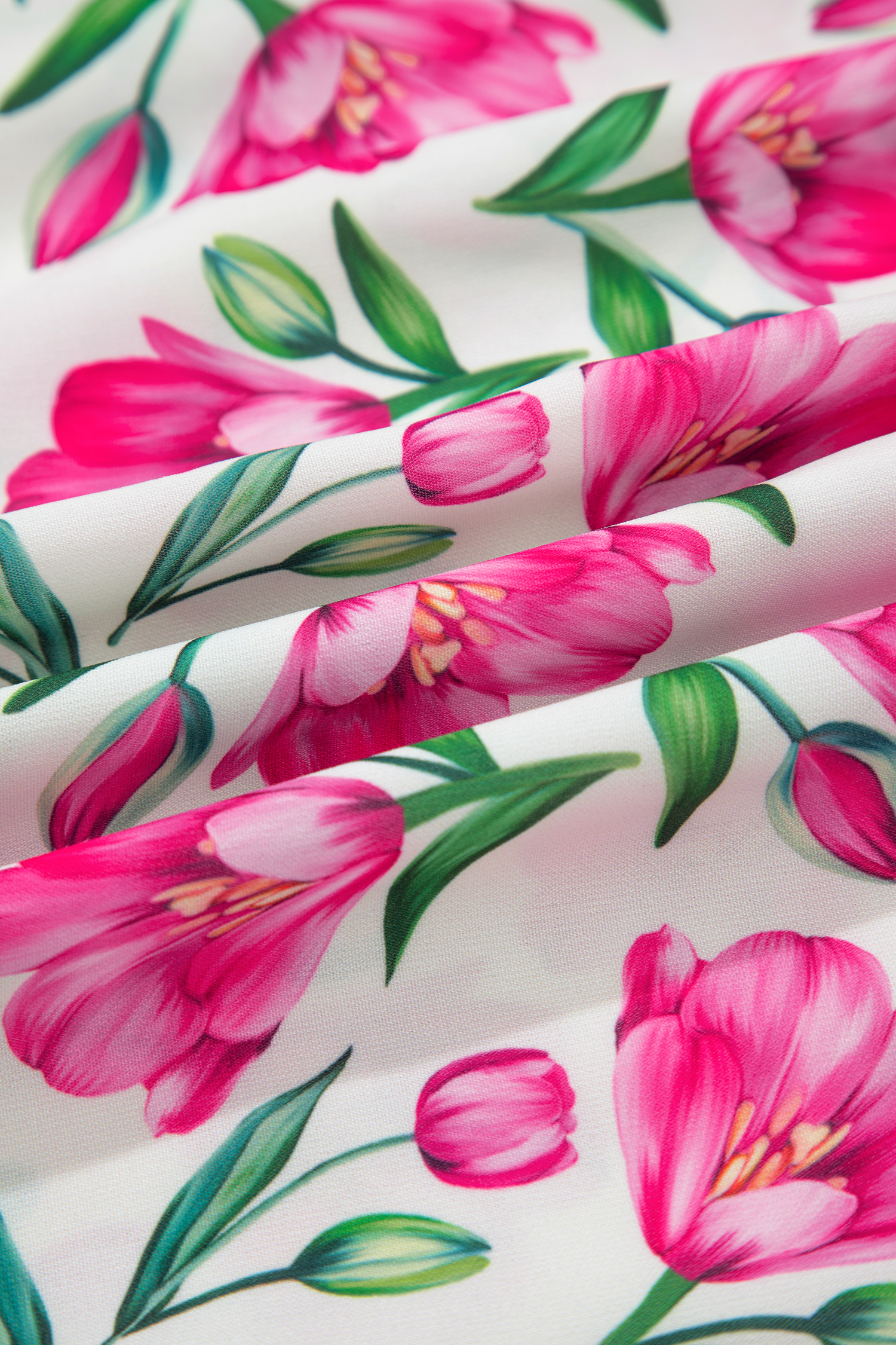Chic Women's Multicolour Floral Dress – A-Line Short Sleeve Casual Dress, Gift for Her - Detail View 12