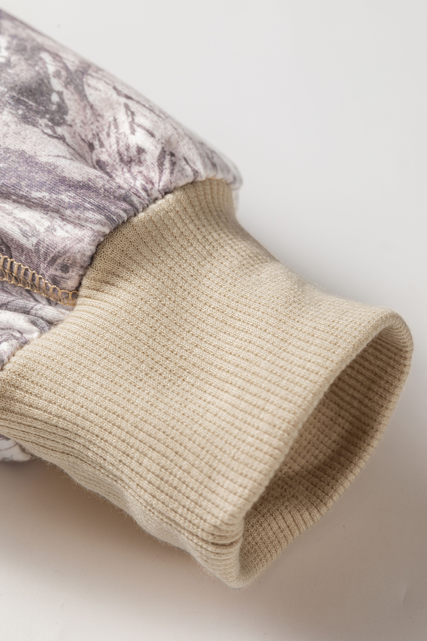 Women's Abstract Print Camo Sweatshirt, Side Split Tunic - Detail View 11