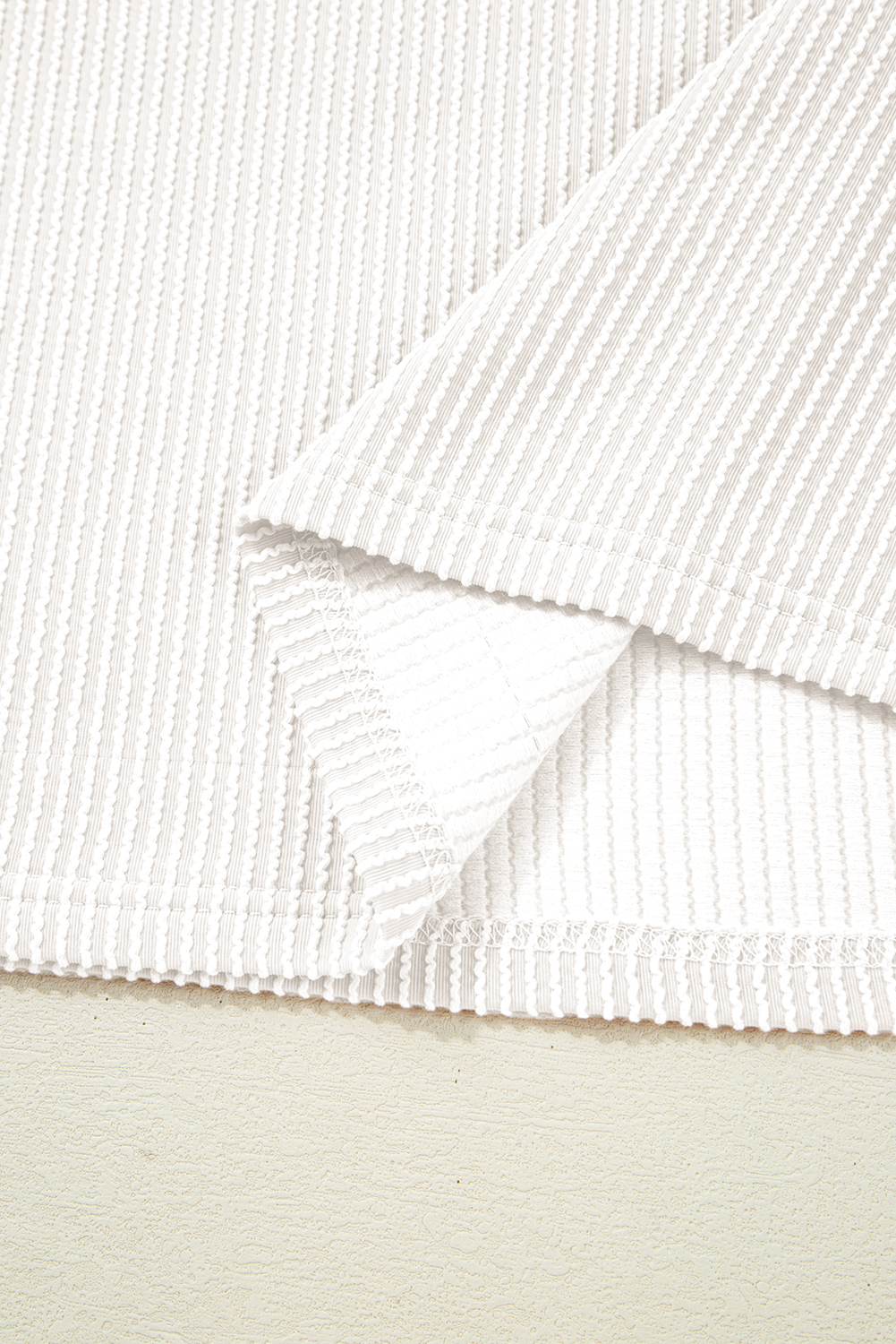 Women's Corded Colorblock Tee – Casual Short Sleeve Top - Detail View 7