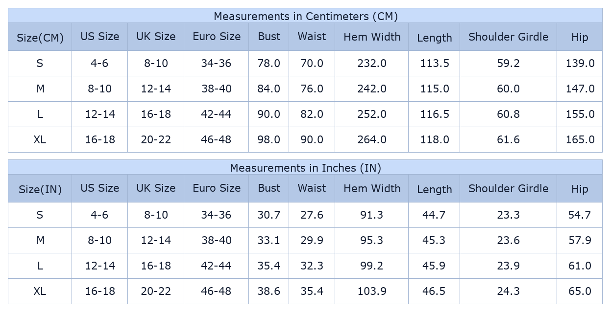Women's Sky Blue Floral Maxi Dress – Knot Strap Square Neck Summer A-Line Dress - Size Chart & Details
