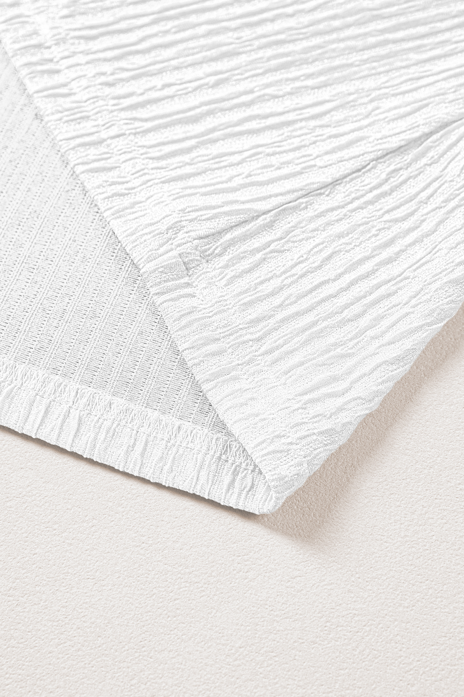 Chic White Textured Blouse for Women – Summer Gift Top - Detail View 9