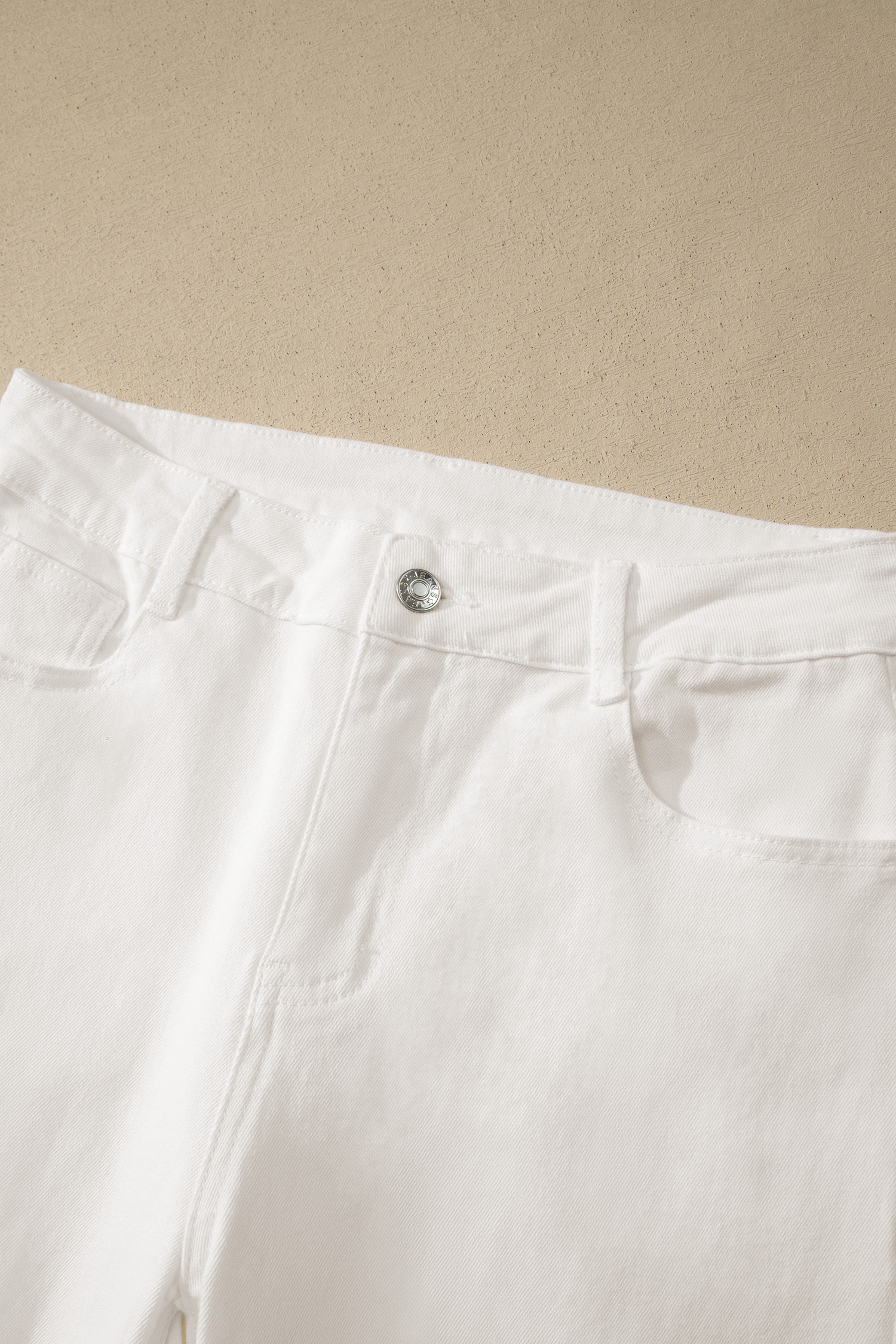 White High Waist Bermuda Shorts for Women – Essential Summer Casual Denim Gift - Detail View 6