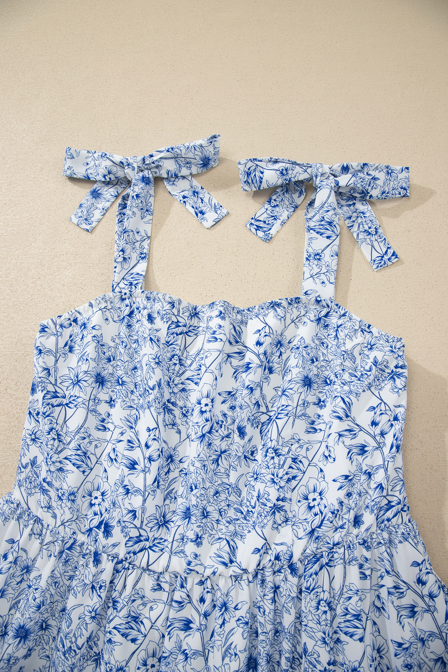 Women's Floral Print Flared Maxi Dress – Square Collar Summer Dress Gift for Her - Detail View 9