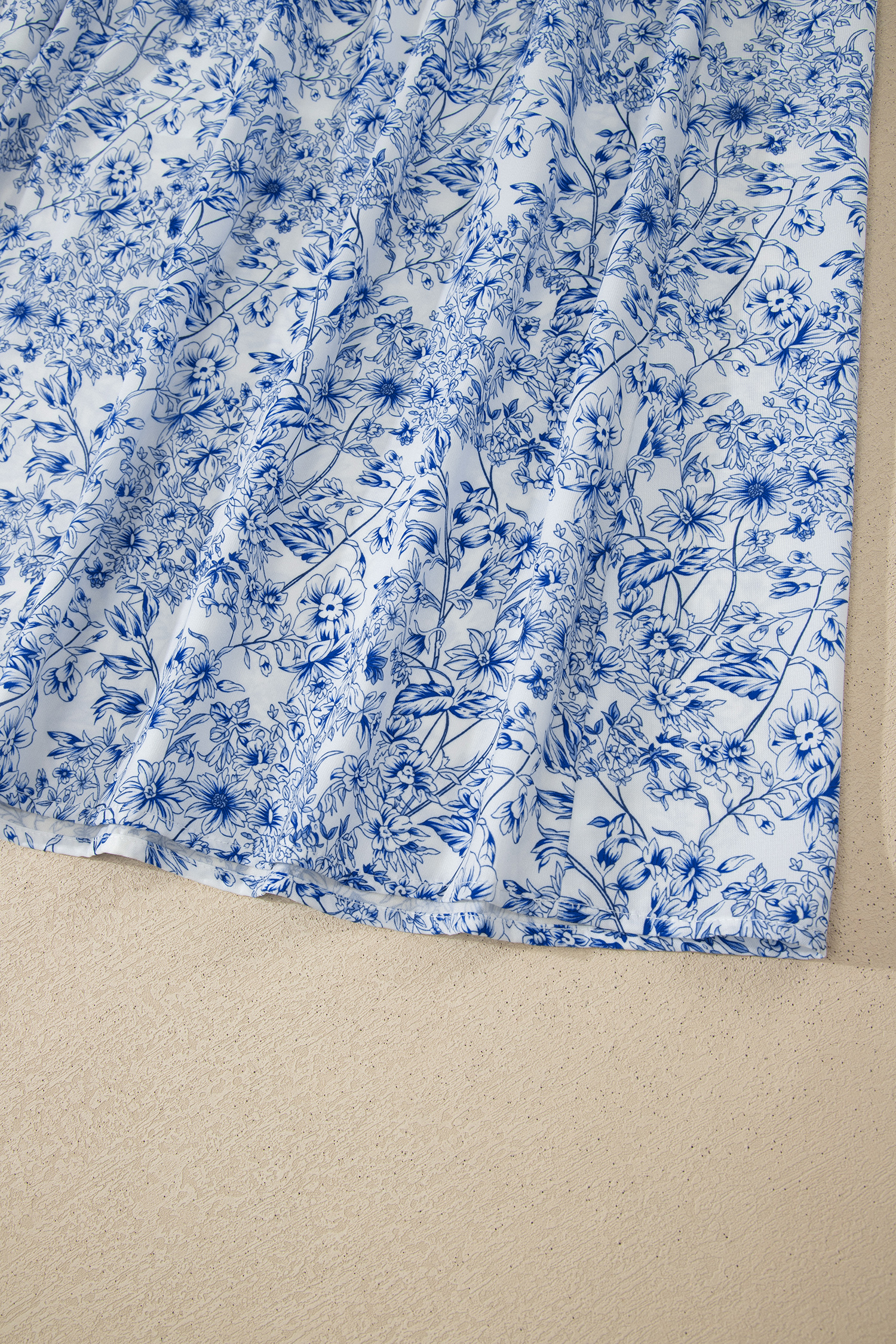 Women's Floral Print Flared Maxi Dress – Square Collar Summer Dress Gift for Her - Detail View 12